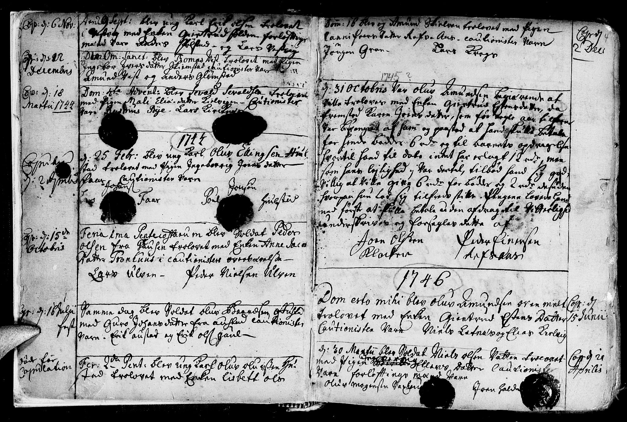 Ministerialprotokoller, klokkerbøker og fødselsregistre - Nord-Trøndelag, SAT/A-1458/730/L0272: Parish register (official) no. 730A01, 1733-1764, p. 4