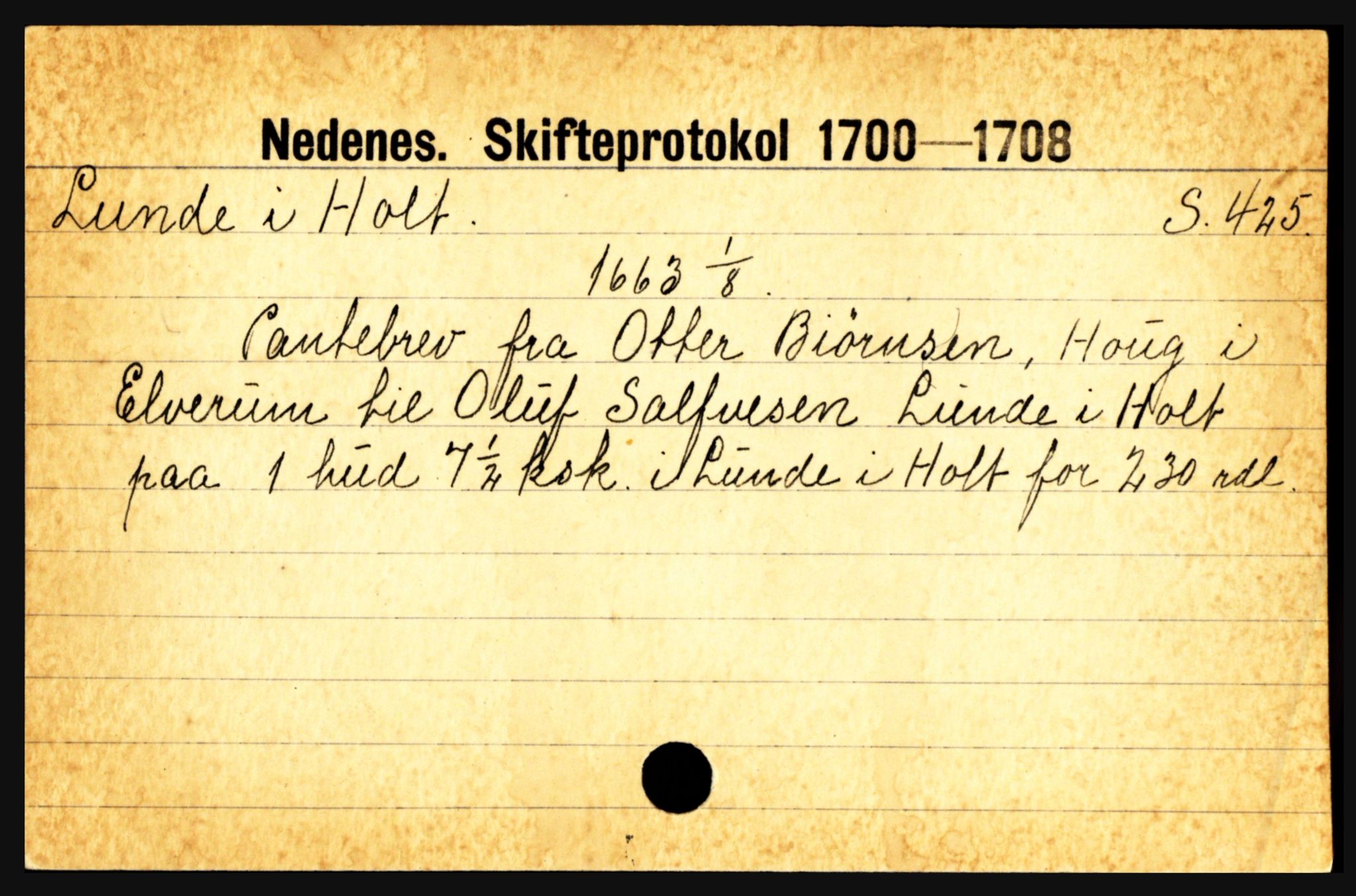 Nedenes sorenskriveri før 1824, AV/SAK-1221-0007/H, p. 18333