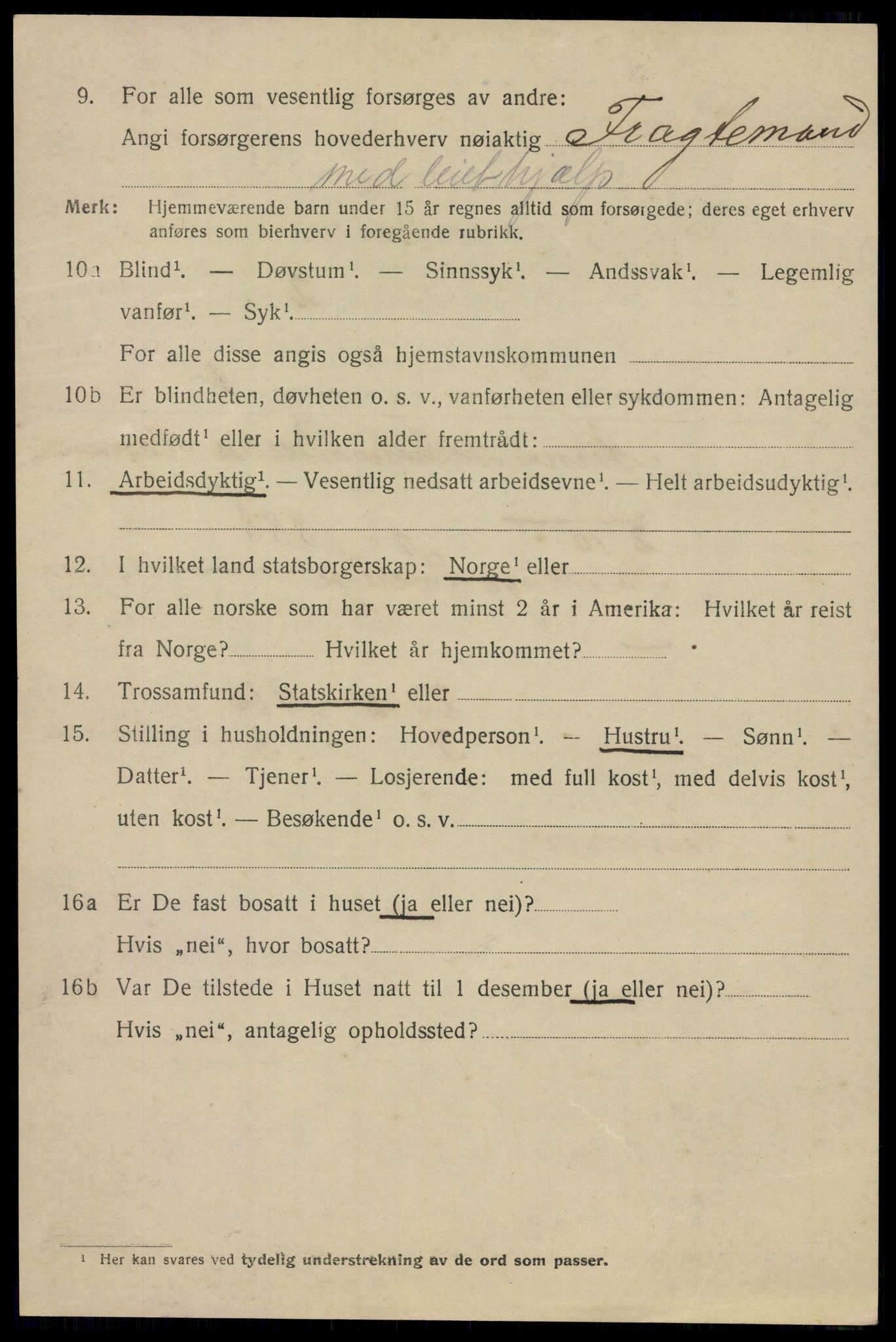 SAO, 1920 census for Drøbak, 1920, p. 2090