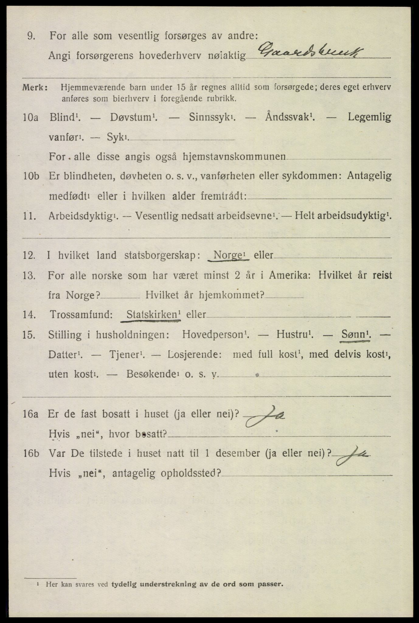 SAH, 1920 census for Elverum, 1920, p. 24921