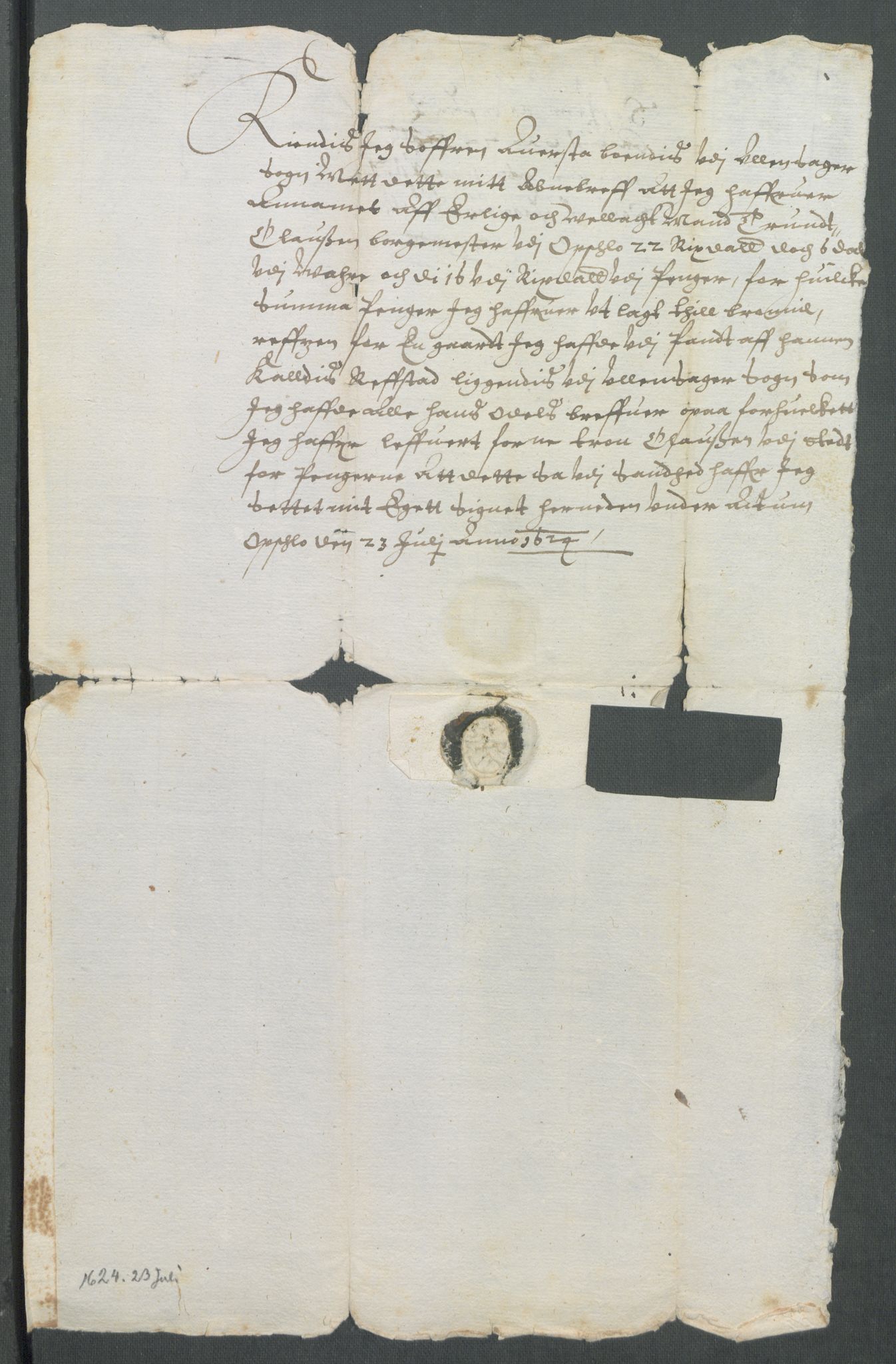 Riksarkivets diplomsamling, AV/RA-EA-5965/F02/L0134: Dokumenter, 1624, p. 22