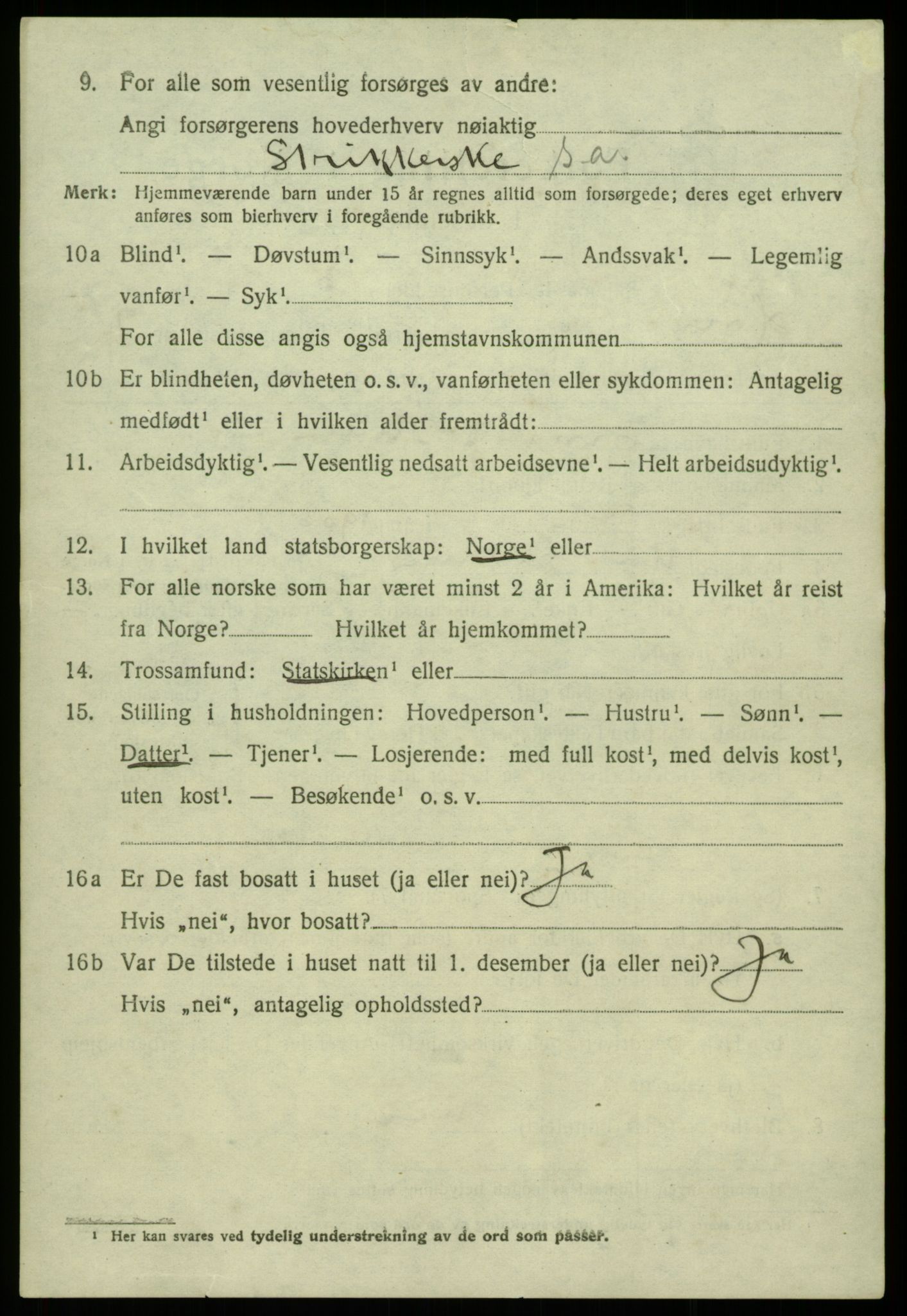 SAB, 1920 census for Os, 1920, p. 5703