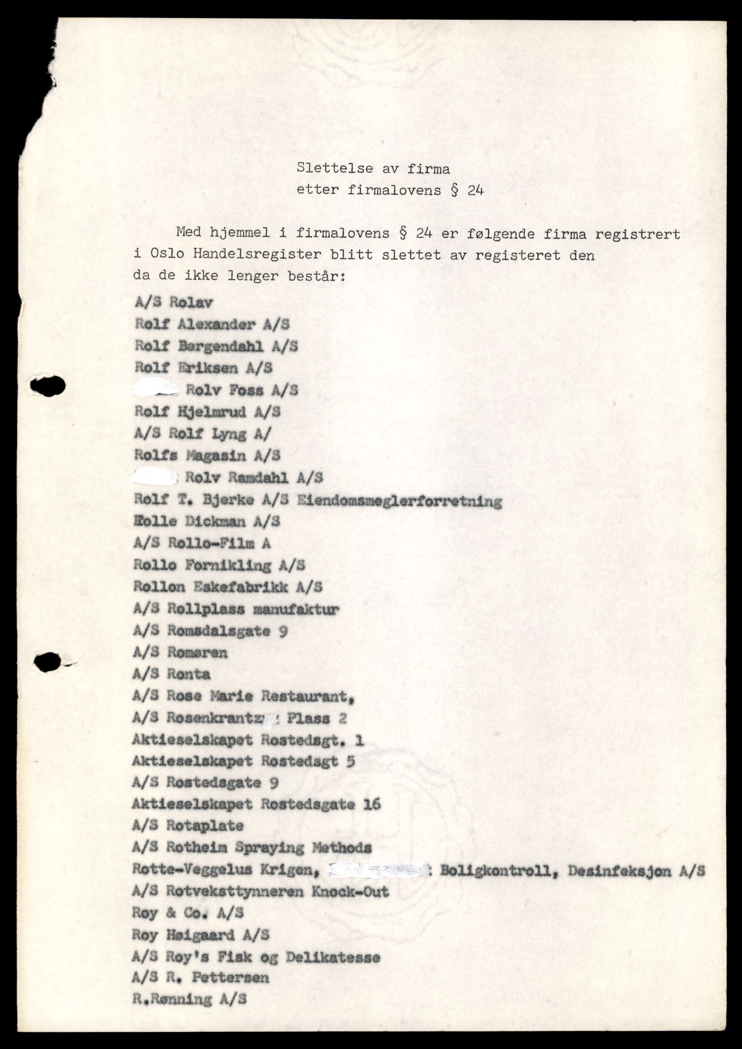 Oslo byfogd, Handelsregisteret, AV/SAT-A-10867/G/Gb/Gbb/L0126: Registreringsmeldinger, slettet etter firmalovens §24, R-Sc, 1978-1979, p. 11
