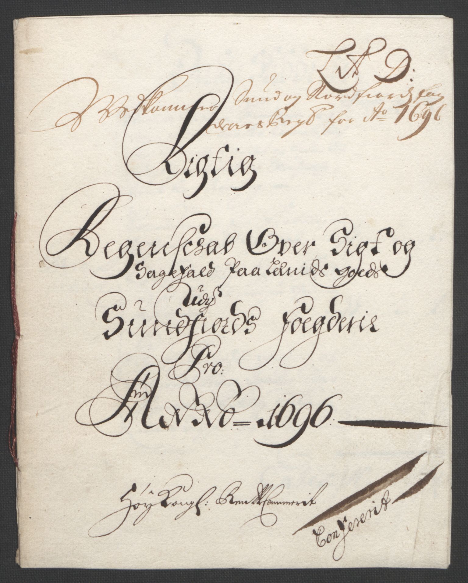 Rentekammeret inntil 1814, Reviderte regnskaper, Fogderegnskap, AV/RA-EA-4092/R53/L3422: Fogderegnskap Sunn- og Nordfjord, 1695-1696, p. 280