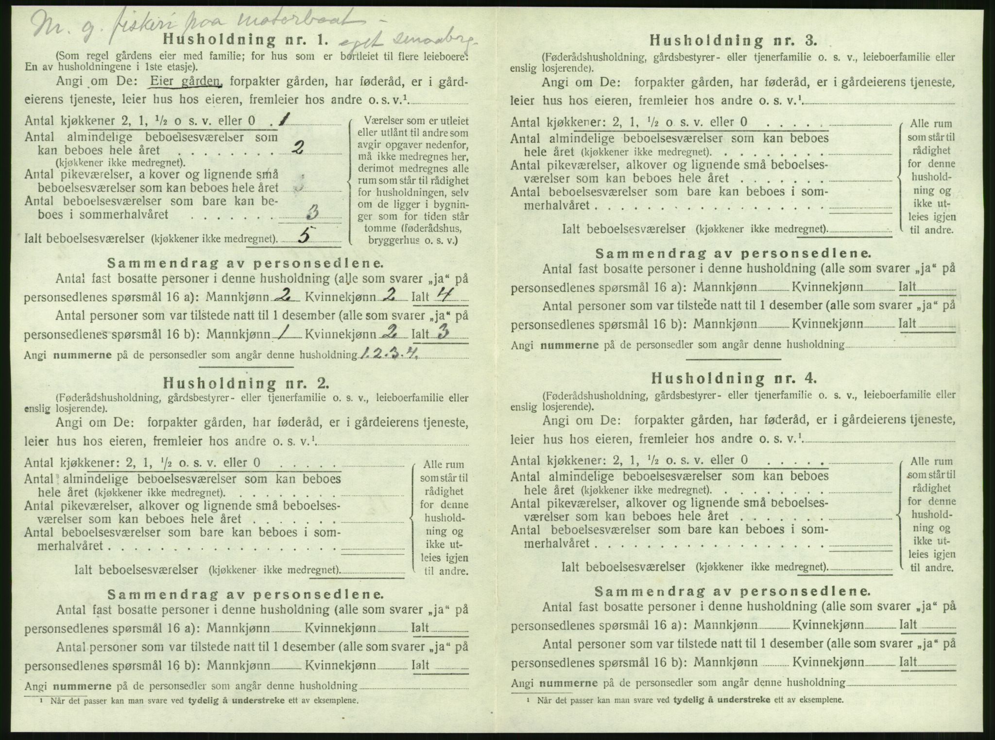 SAT, 1920 census for Brattvær, 1920, p. 113