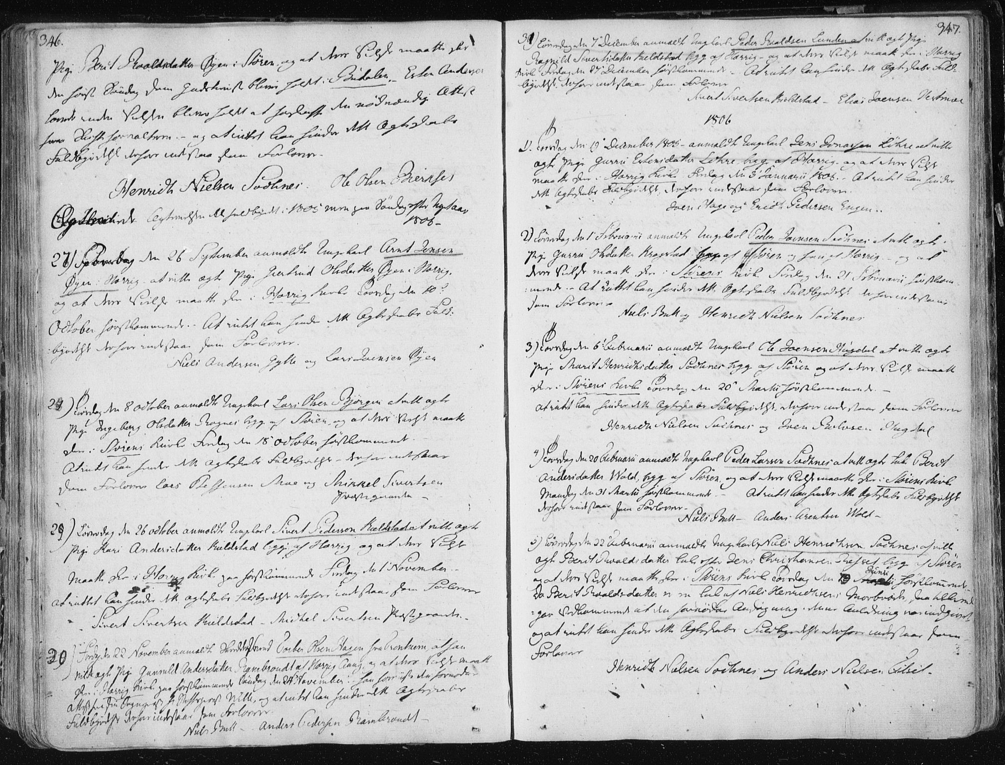 Ministerialprotokoller, klokkerbøker og fødselsregistre - Sør-Trøndelag, AV/SAT-A-1456/687/L0992: Parish register (official) no. 687A03 /1, 1788-1815, p. 346-347