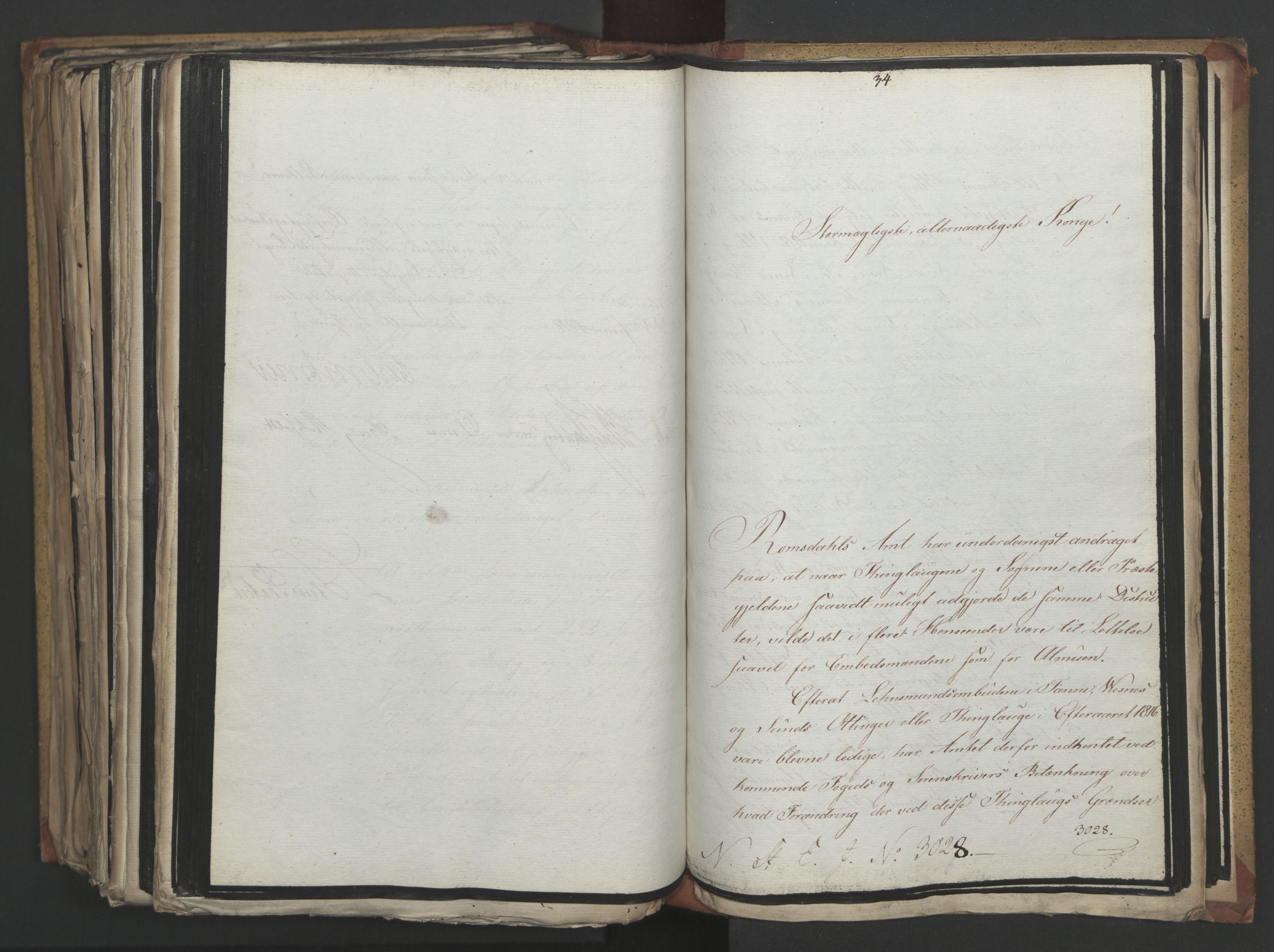 Statsrådsavdelingen i Stockholm, AV/RA-S-1003/D/Da/L0014: Regjeringsinnstillinger nr. 2890-3057, 1818, p. 527