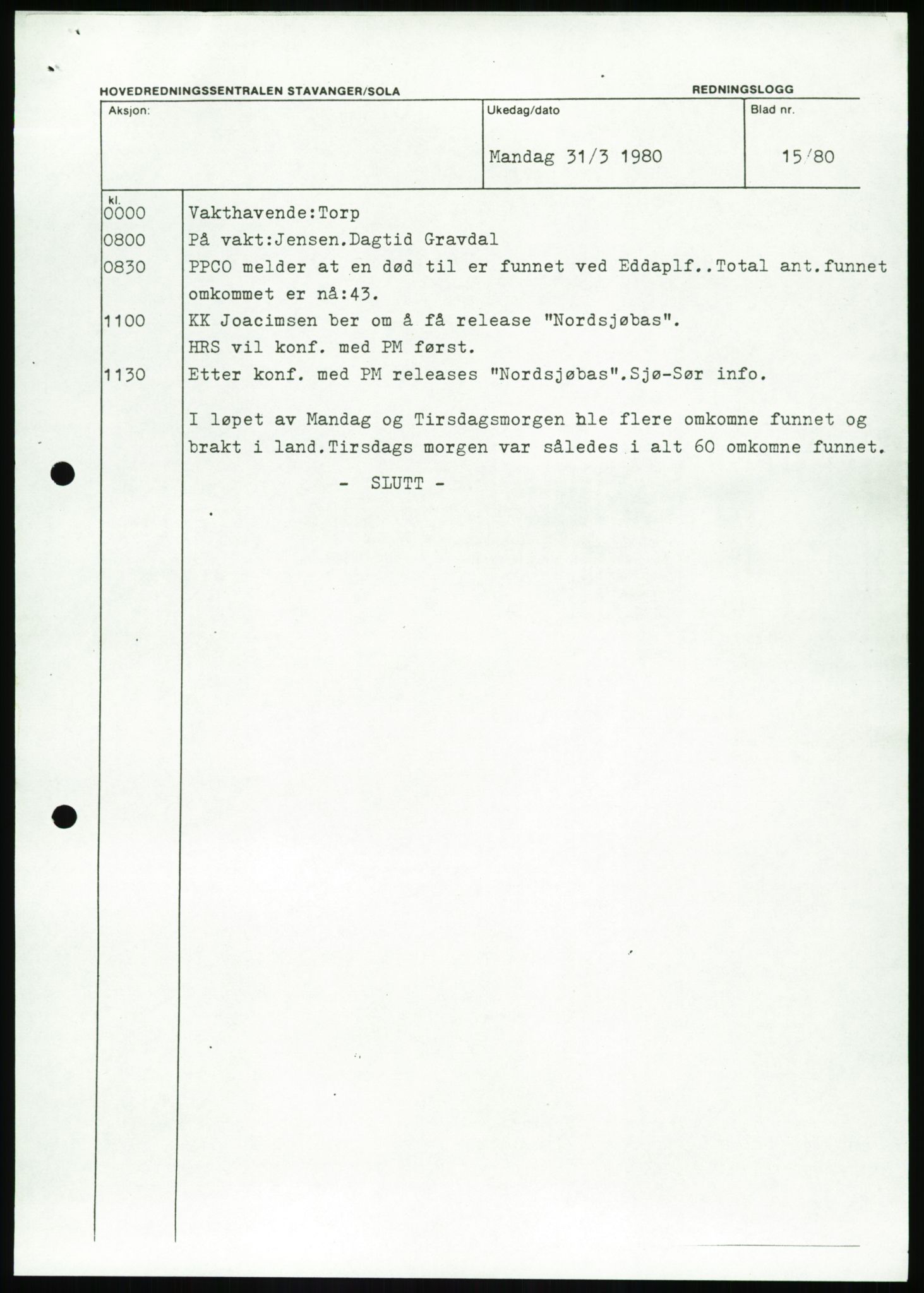 Justisdepartementet, Granskningskommisjonen ved Alexander Kielland-ulykken 27.3.1980, AV/RA-S-1165/D/L0017: P Hjelpefartøy (Doku.liste + P1-P6 av 6)/Q Hovedredningssentralen (Q0-Q27 av 27), 1980-1981, p. 556