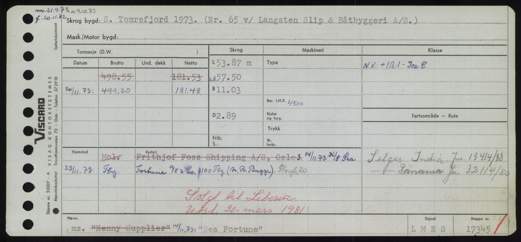 Sjøfartsdirektoratet med forløpere, Skipsmålingen, AV/RA-S-1627/H/Hd/L0032: Fartøy, San-Seve, p. 281