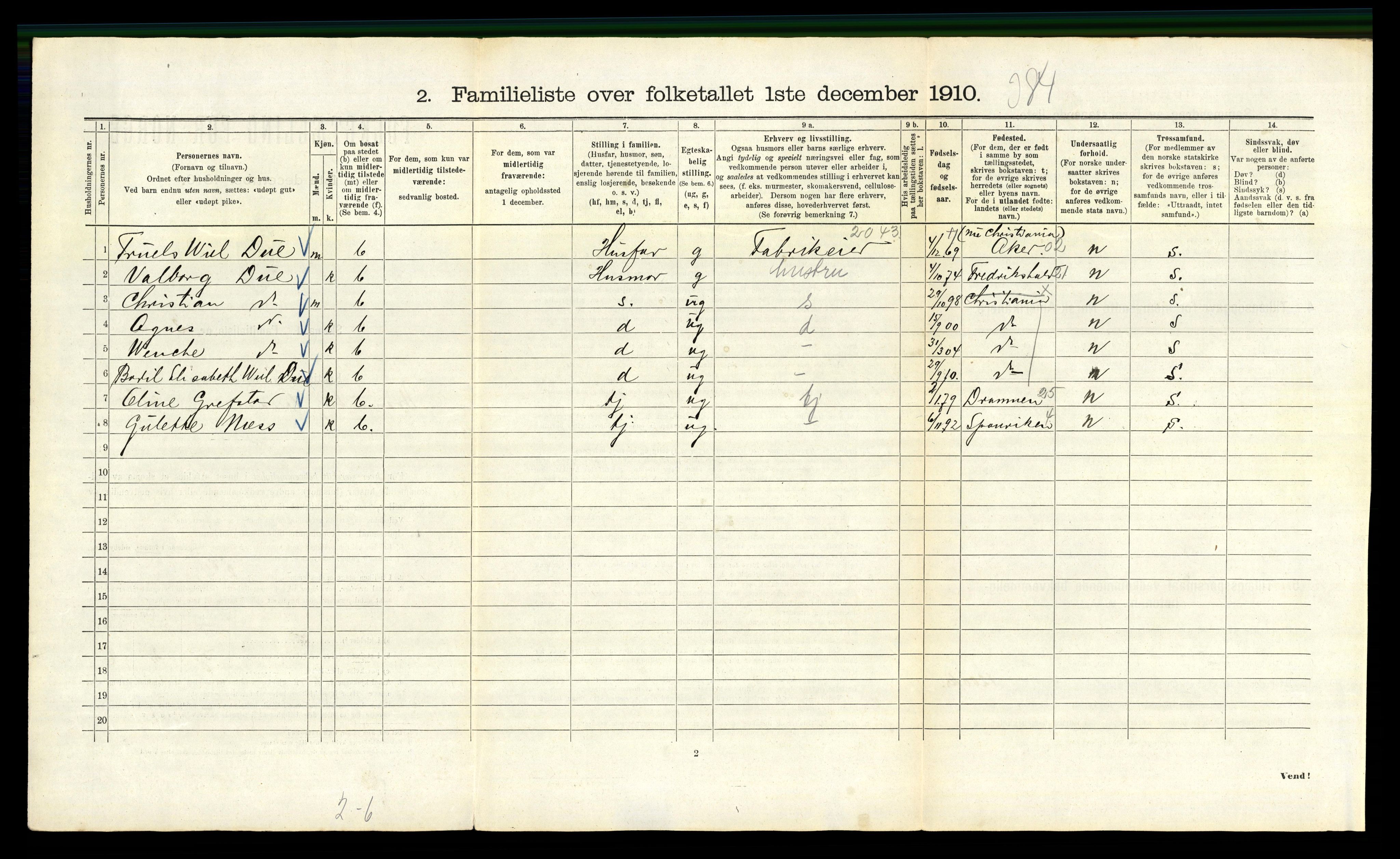 RA, 1910 census for Kristiania, 1910, p. 115454