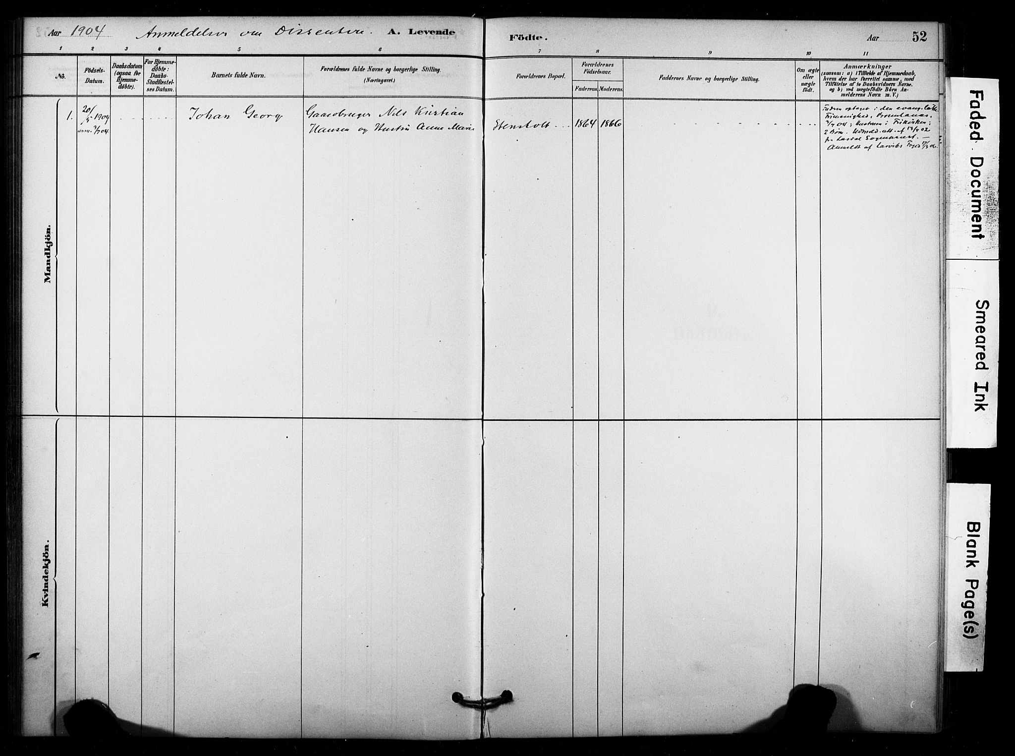 Lardal kirkebøker, AV/SAKO-A-350/F/Fd/L0001: Parish register (official) no. IV 1, 1881-1907, p. 52