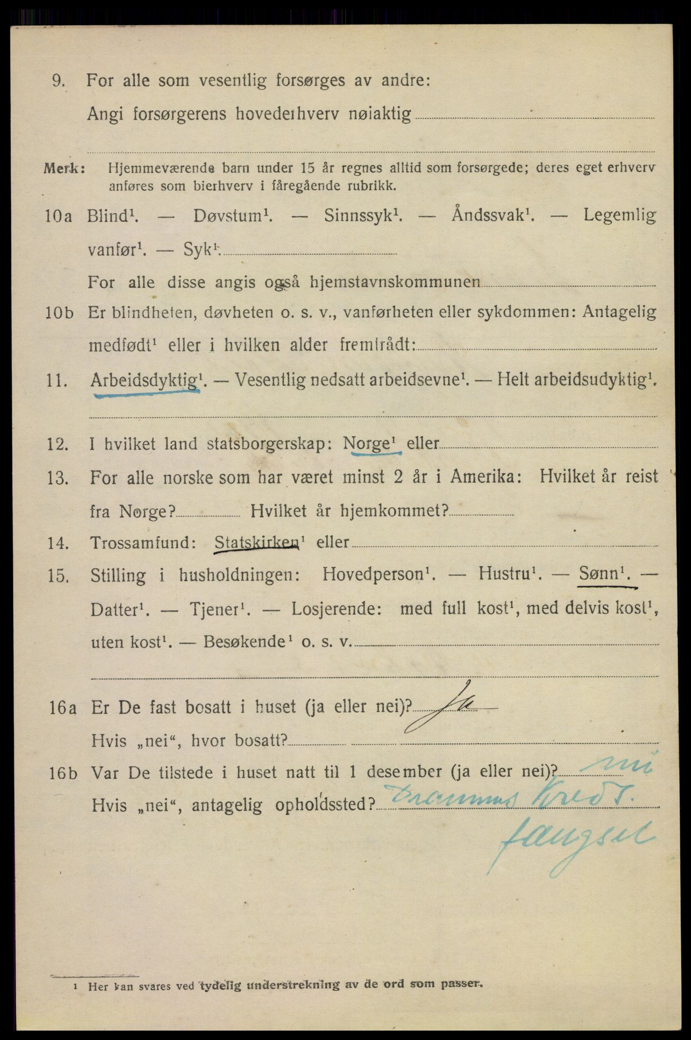 SAKO, 1920 census for Drammen, 1920, p. 25510