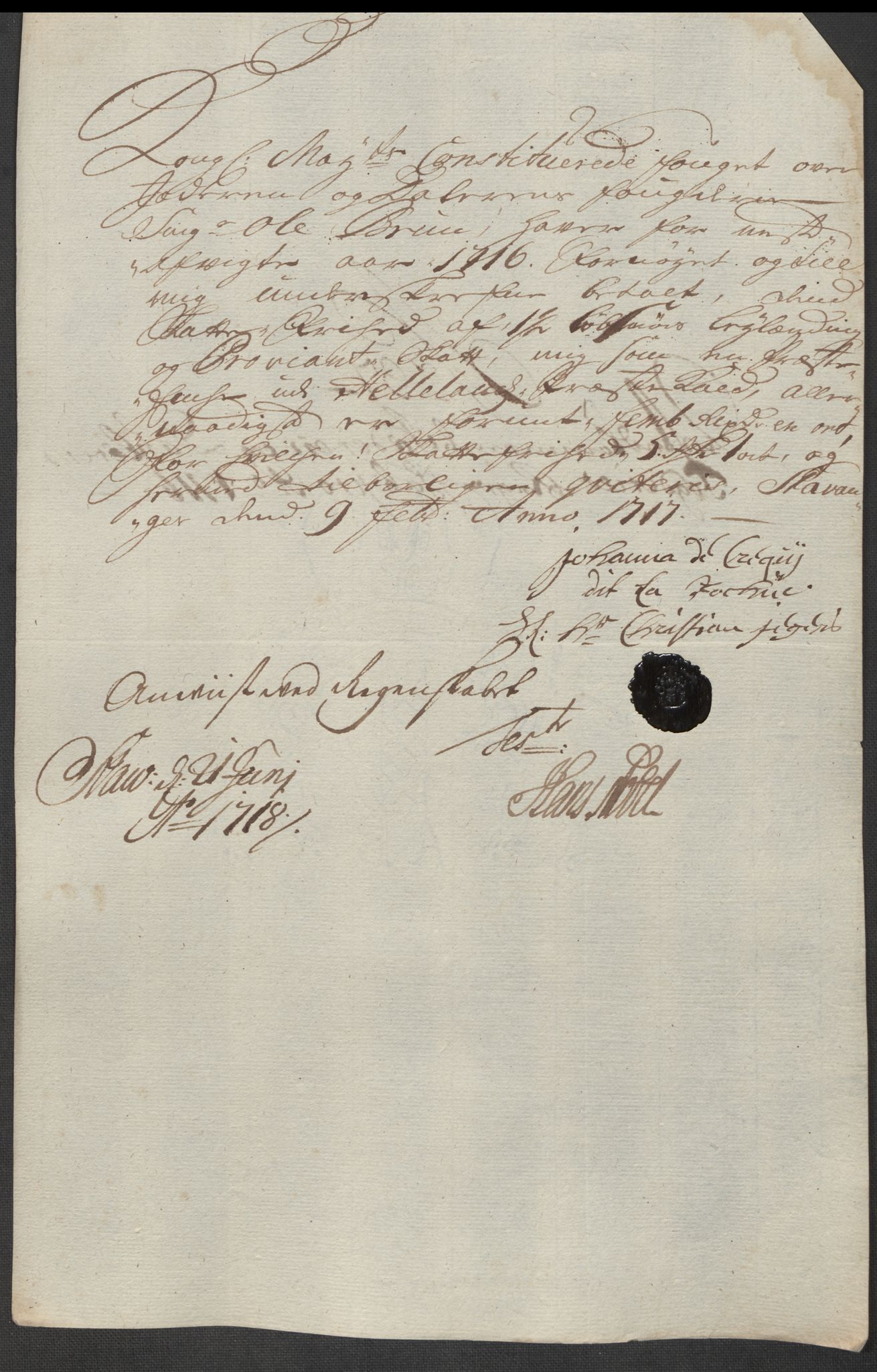 Rentekammeret inntil 1814, Reviderte regnskaper, Fogderegnskap, AV/RA-EA-4092/R46/L2740: Fogderegnskap Jæren og Dalane, 1715-1716, p. 424