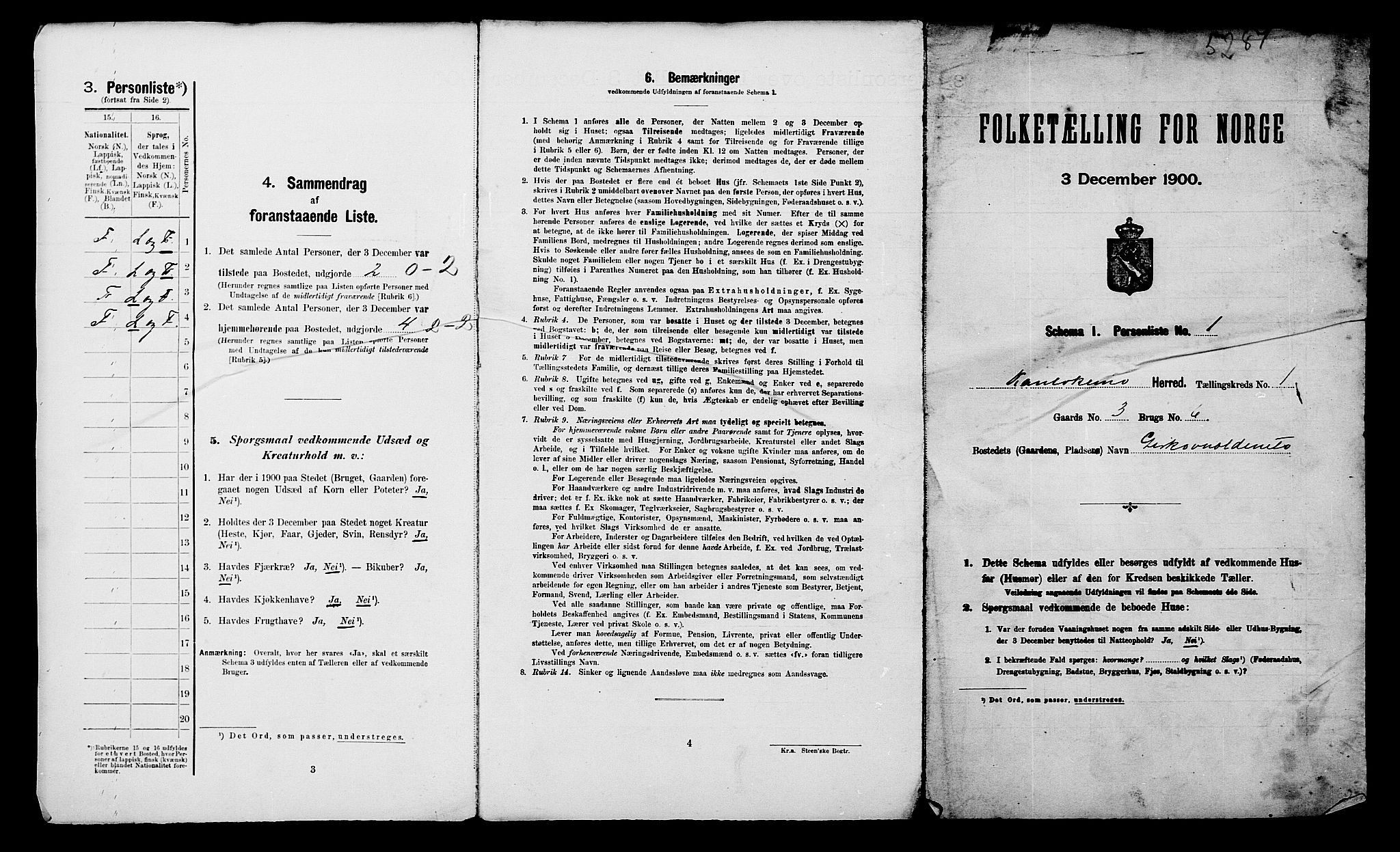 SATØ, 1900 census for Kautokeino, 1900, p. 18