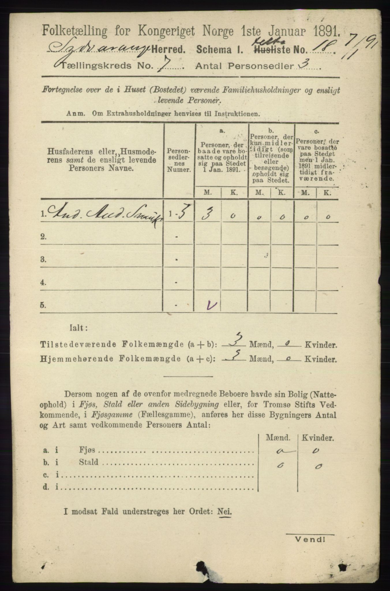 RA, 1891 census for 2030 Sør-Varanger, 1891, p. 2245