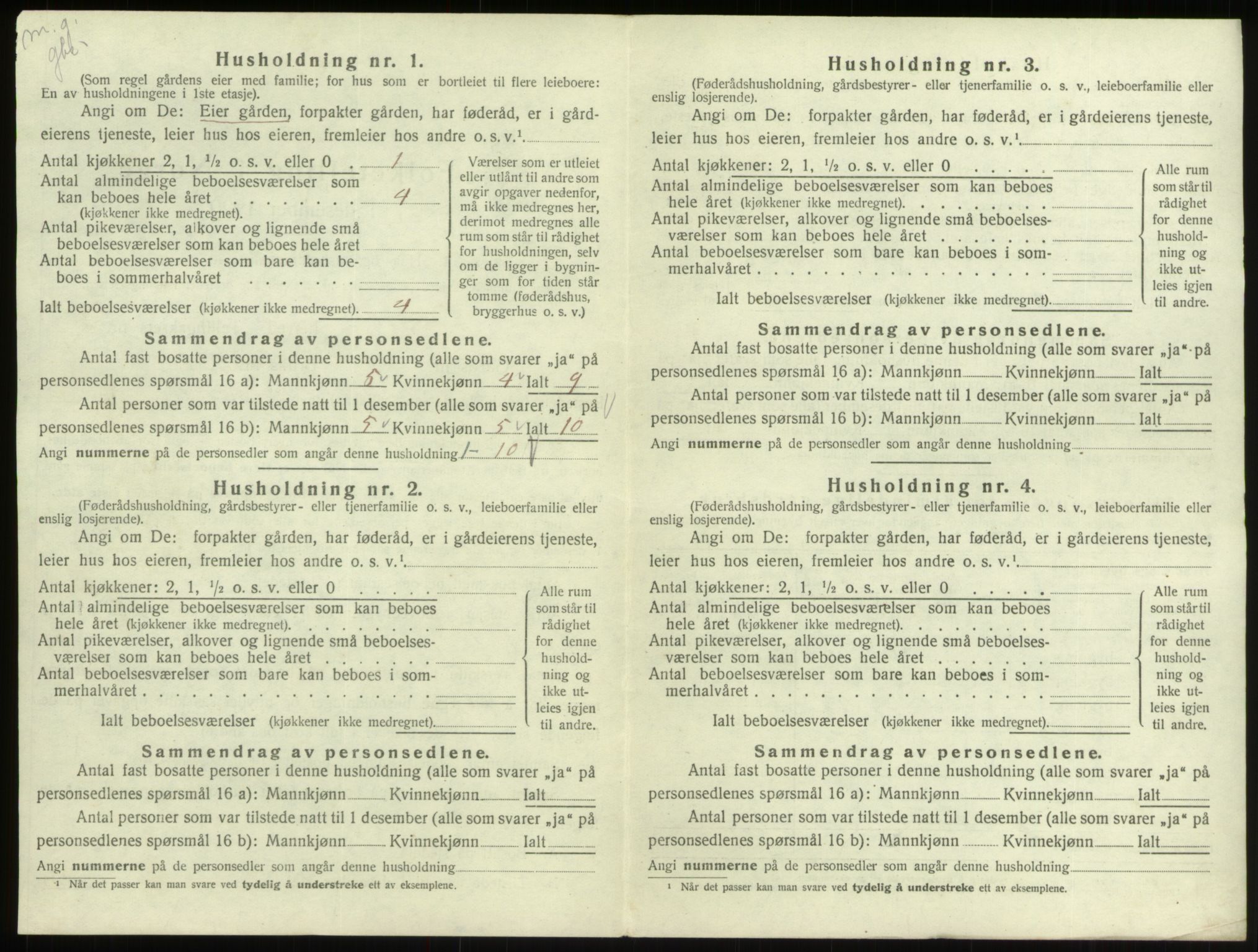 SAB, 1920 census for Breim, 1920, p. 69