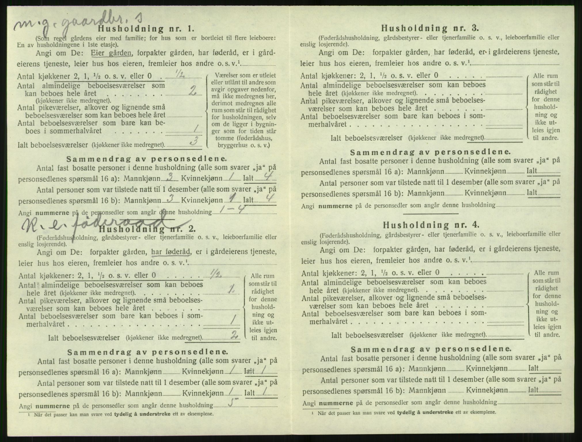 SAT, 1920 census for Stordal, 1920, p. 259