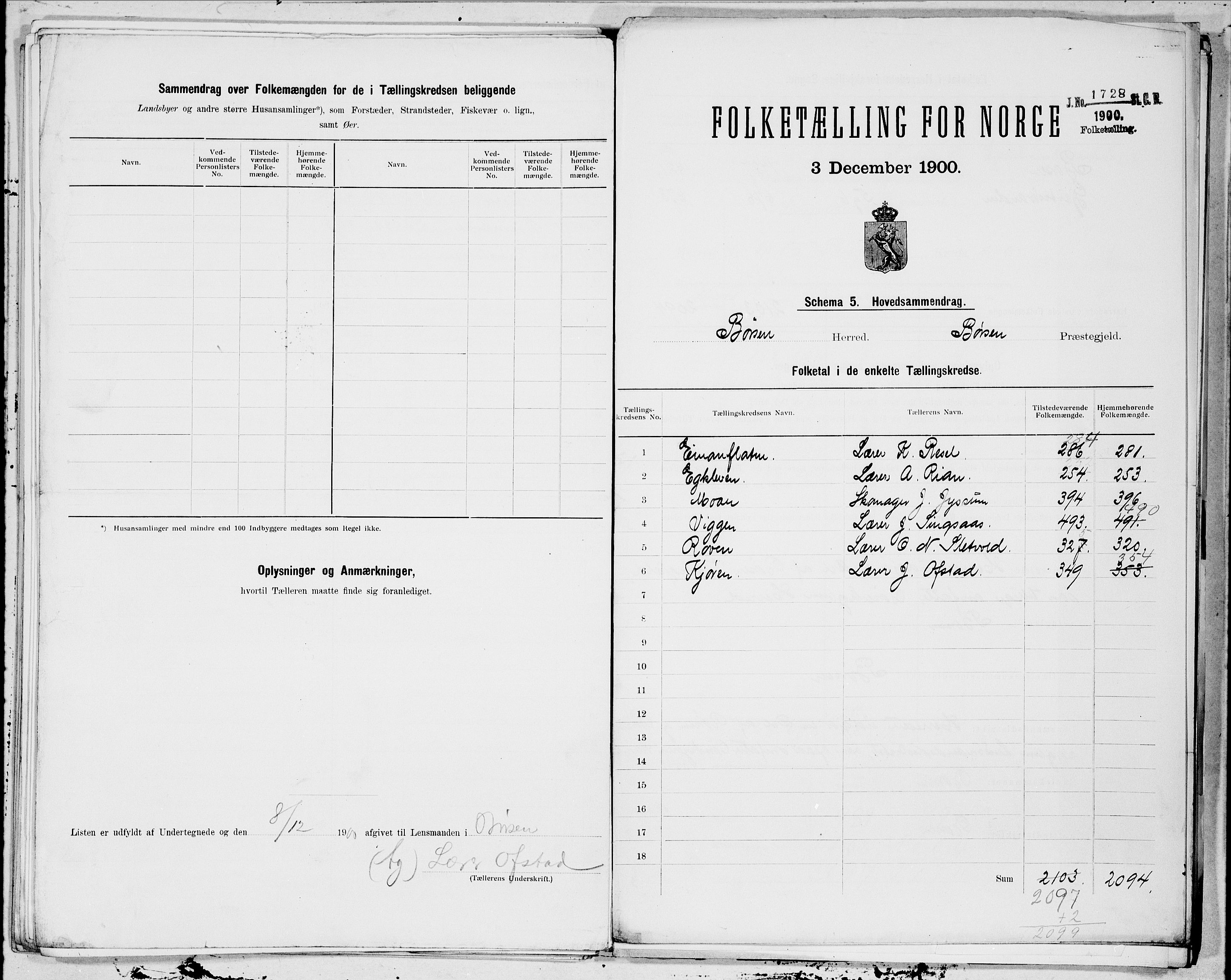 SAT, 1900 census for Børsa, 1900, p. 14