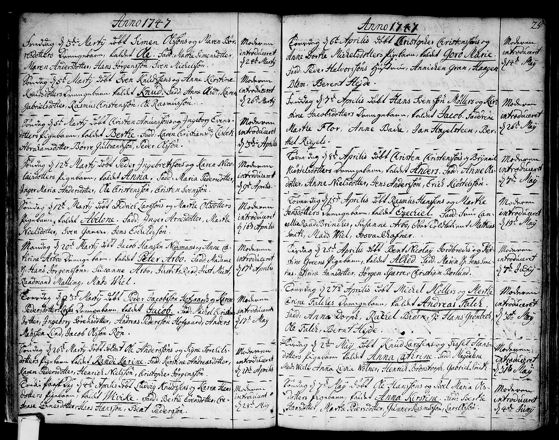 Strømsø kirkebøker, SAKO/A-246/F/Fa/L0007: Parish register (official) no. I 7, 1739-1751, p. 25
