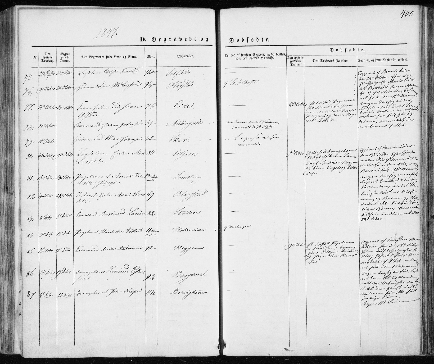 Ministerialprotokoller, klokkerbøker og fødselsregistre - Møre og Romsdal, AV/SAT-A-1454/586/L0984: Parish register (official) no. 586A10, 1844-1856, p. 400