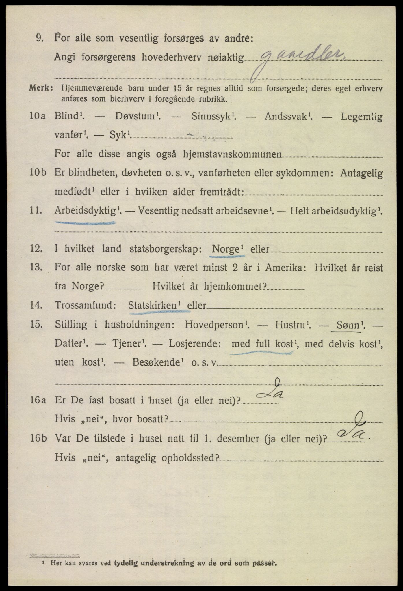 SAK, 1920 census for Evje, 1920, p. 979