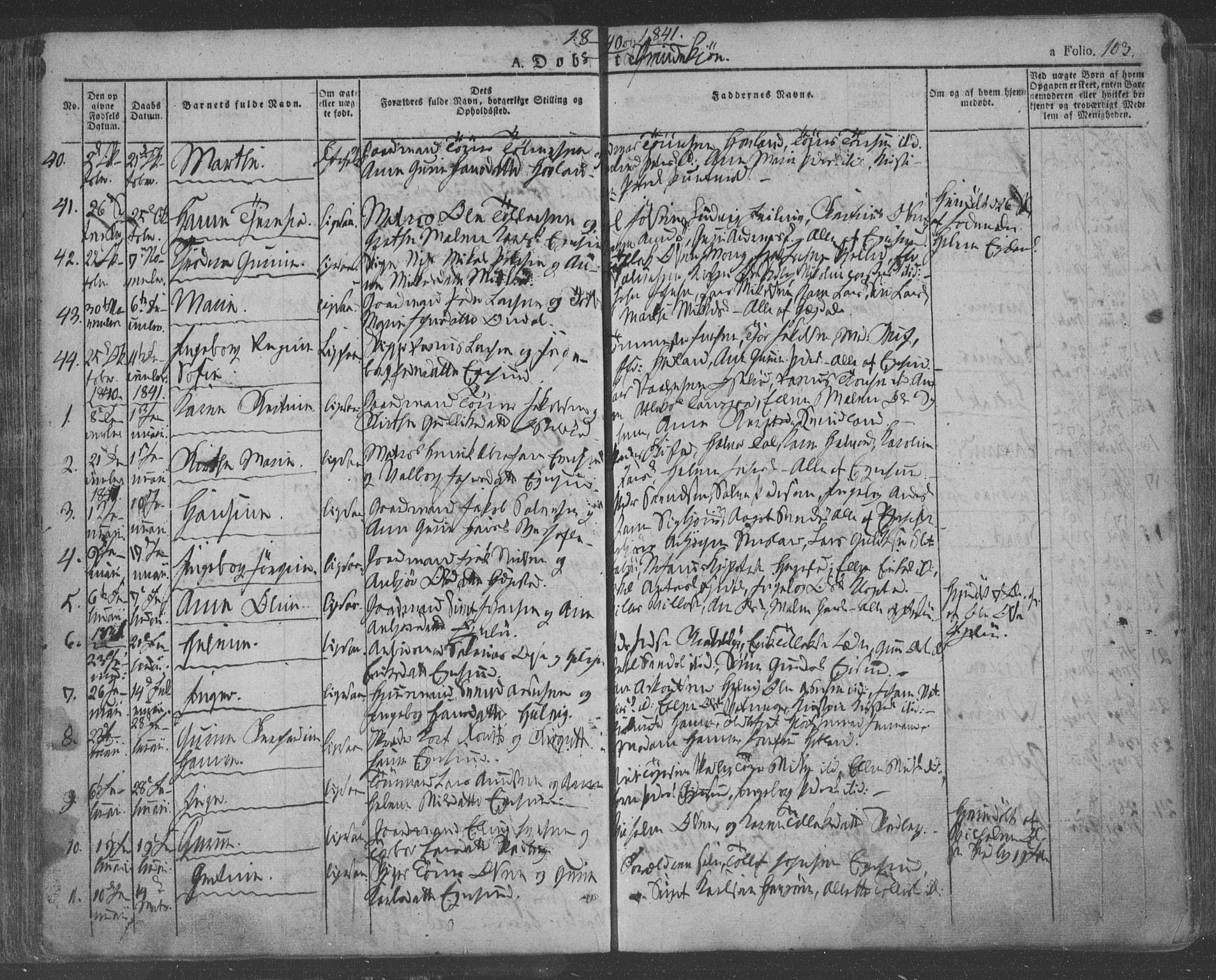 Eigersund sokneprestkontor, SAST/A-101807/S08/L0009: Parish register (official) no. A 9, 1827-1850, p. 103