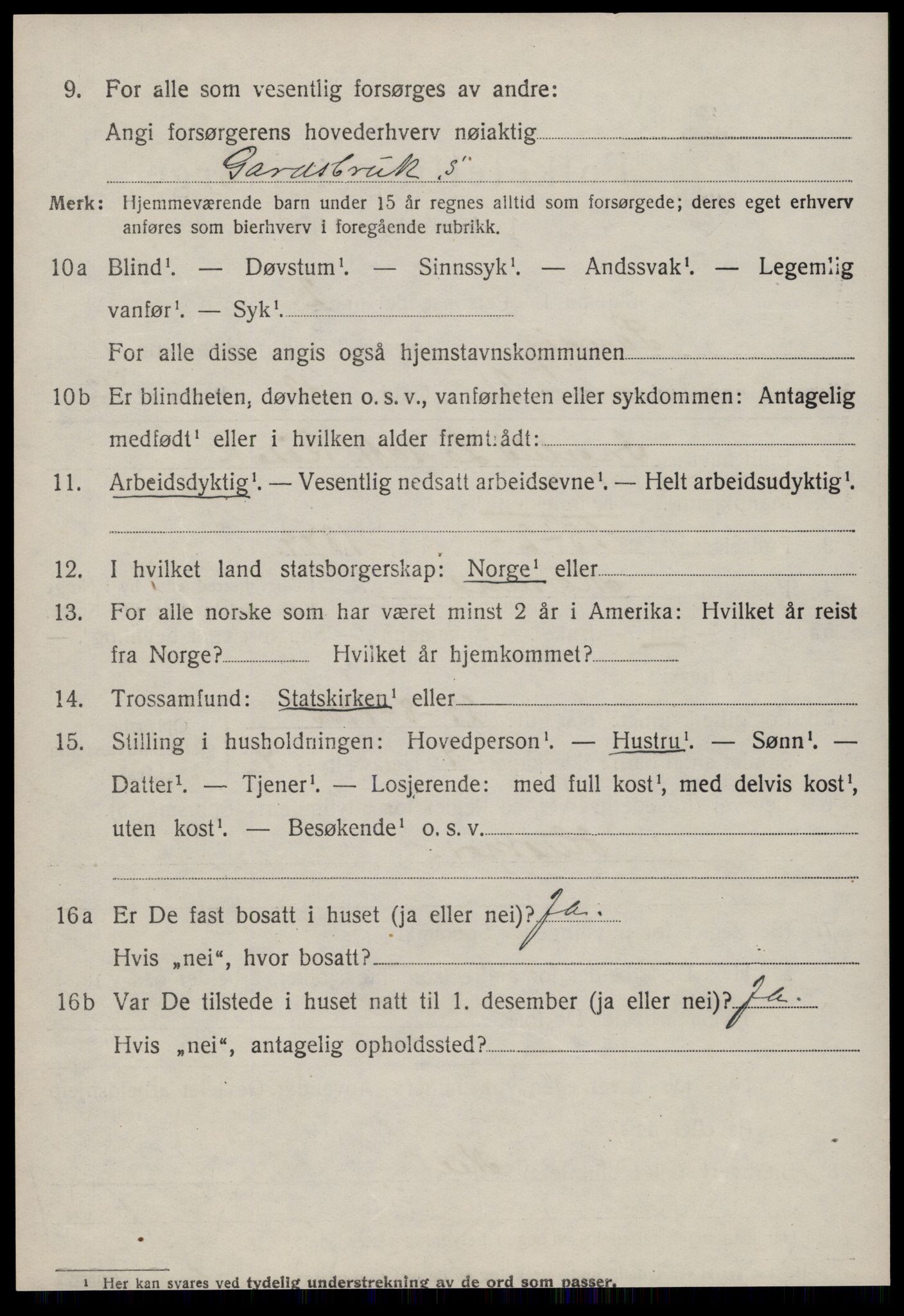 SAT, 1920 census for Sandøy, 1920, p. 625