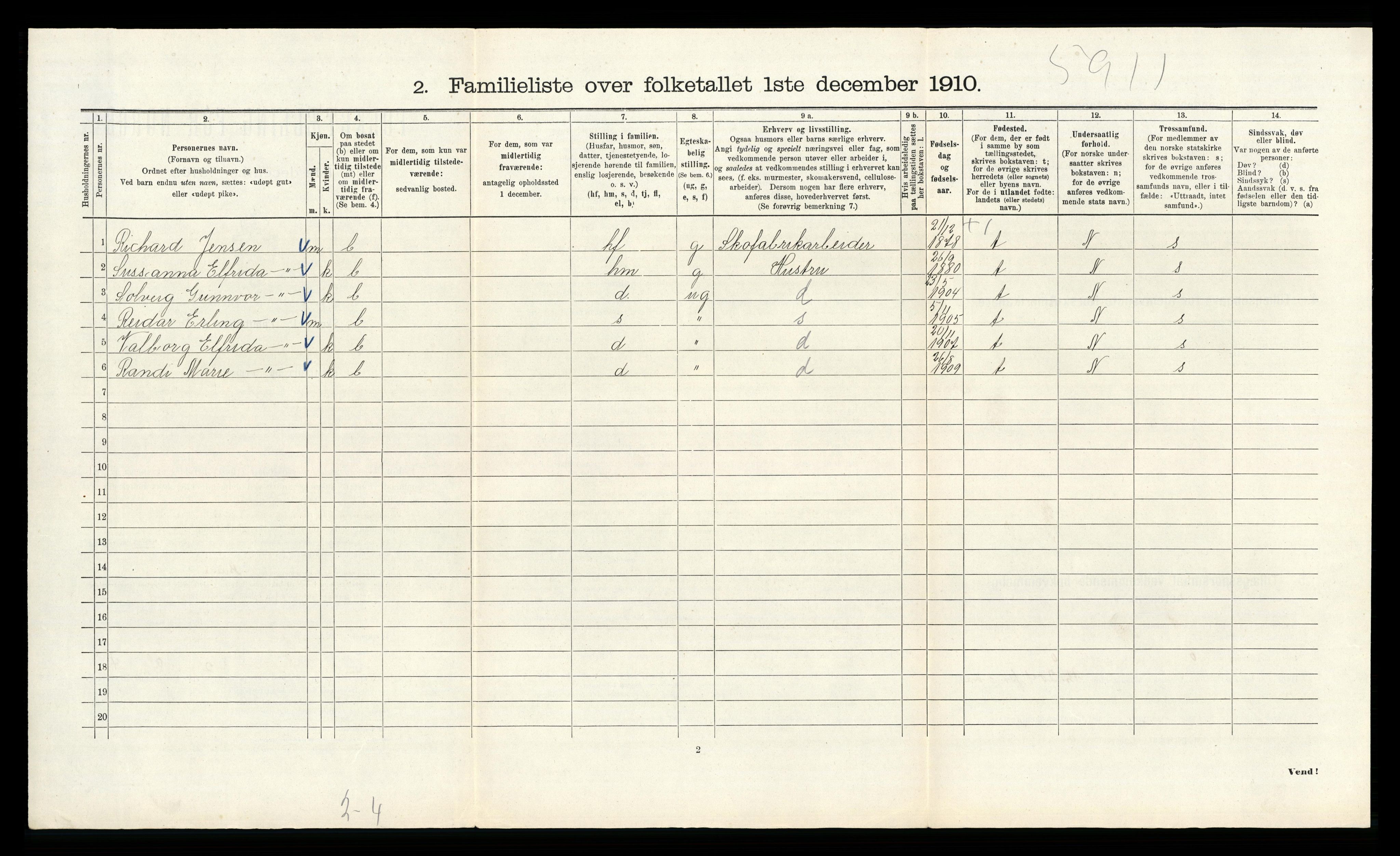 RA, 1910 census for Kristiania, 1910, p. 2152