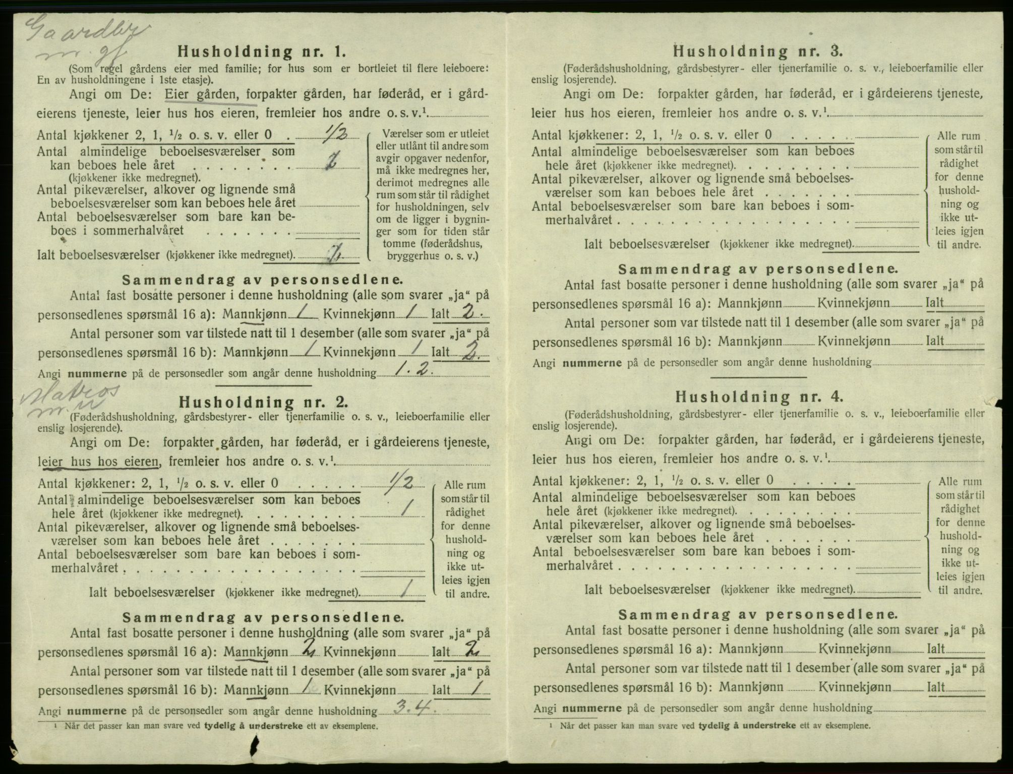 SAB, 1920 census for Valestrand, 1920, p. 25