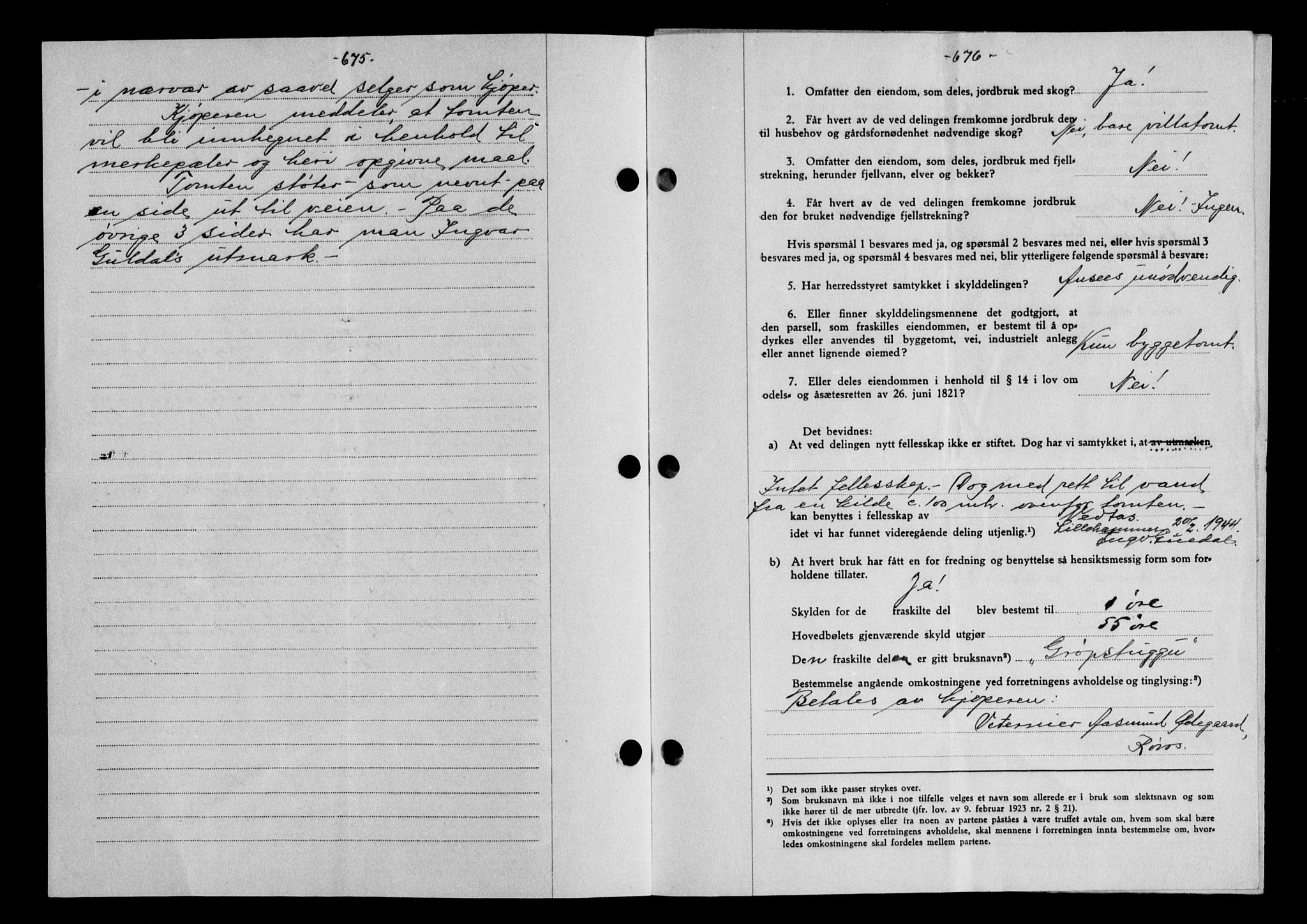 Gauldal sorenskriveri, SAT/A-0014/1/2/2C/L0058: Mortgage book no. 63, 1944-1945, Diary no: : 389/1945