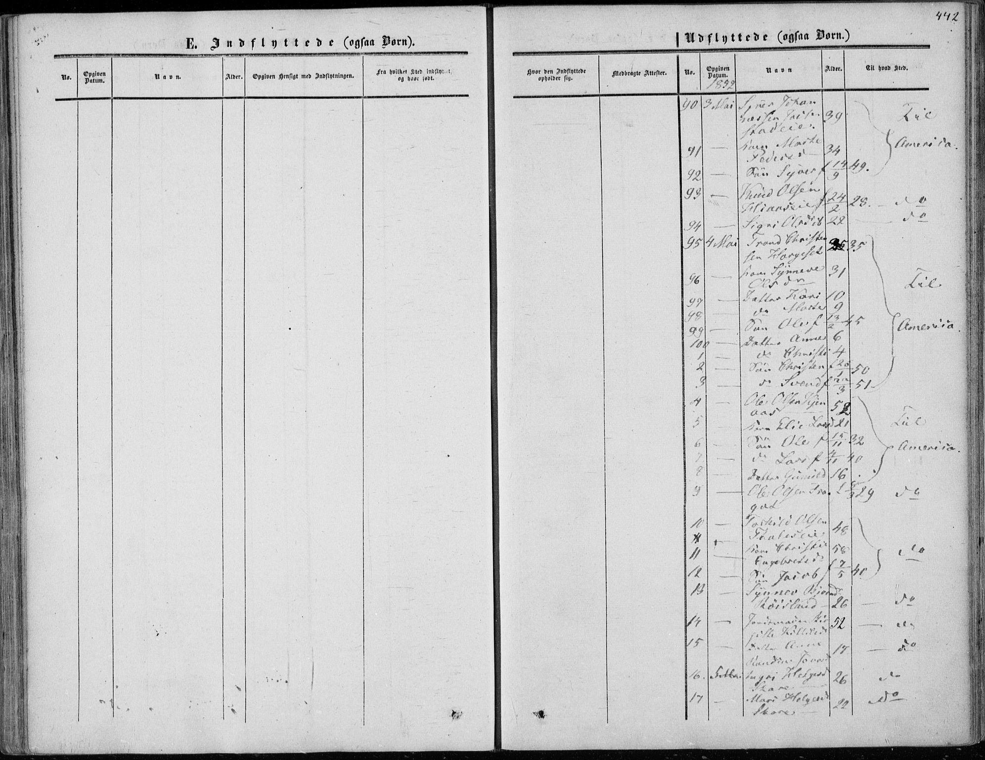 Sigdal kirkebøker, AV/SAKO-A-245/F/Fa/L0008: Parish register (official) no. I 8, 1850-1859, p. 442