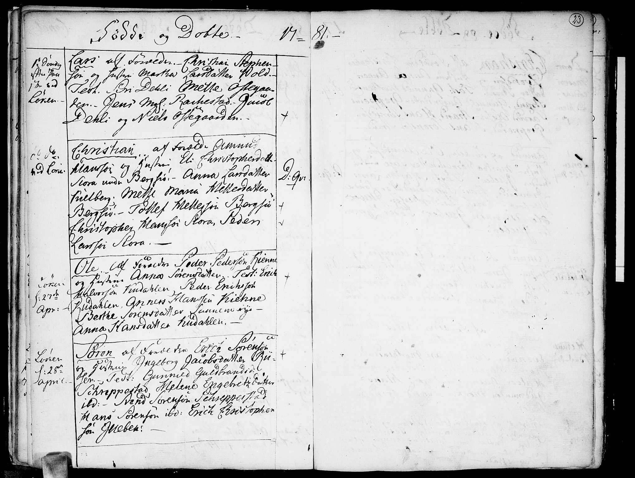 Høland prestekontor Kirkebøker, SAO/A-10346a/F/Fa/L0005: Parish register (official) no. I 5, 1780-1793, p. 23
