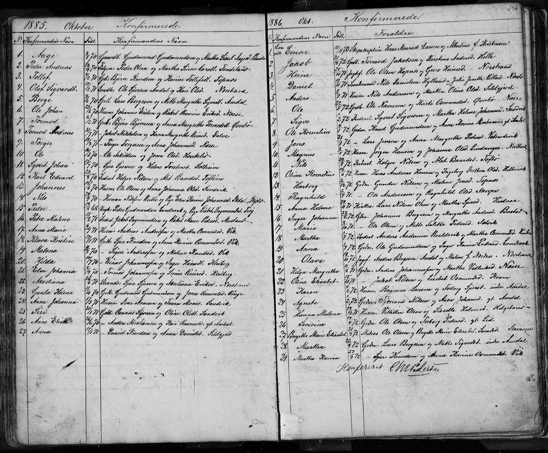 Nedstrand sokneprestkontor, SAST/A-101841/01/V: Parish register (copy) no. B 3, 1848-1933, p. 236