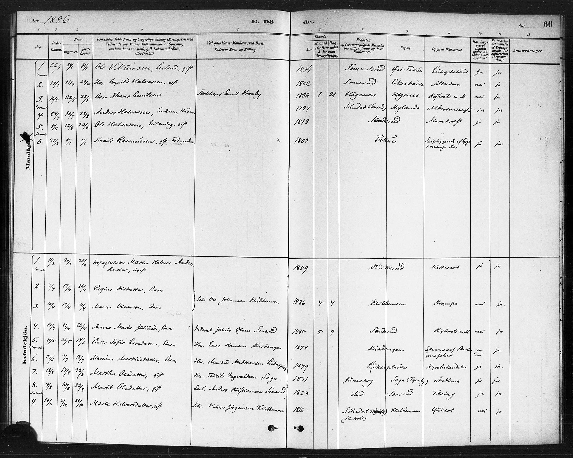 Rødenes prestekontor Kirkebøker, AV/SAO-A-2005/F/Fb/L0001: Parish register (official) no. II 1, 1880-1889, p. 66