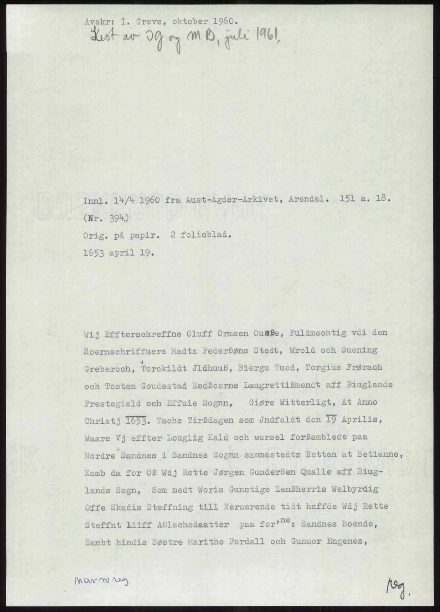 Samlinger til kildeutgivelse, Diplomavskriftsamlingen, RA/EA-4053/H/Ha, p. 1273