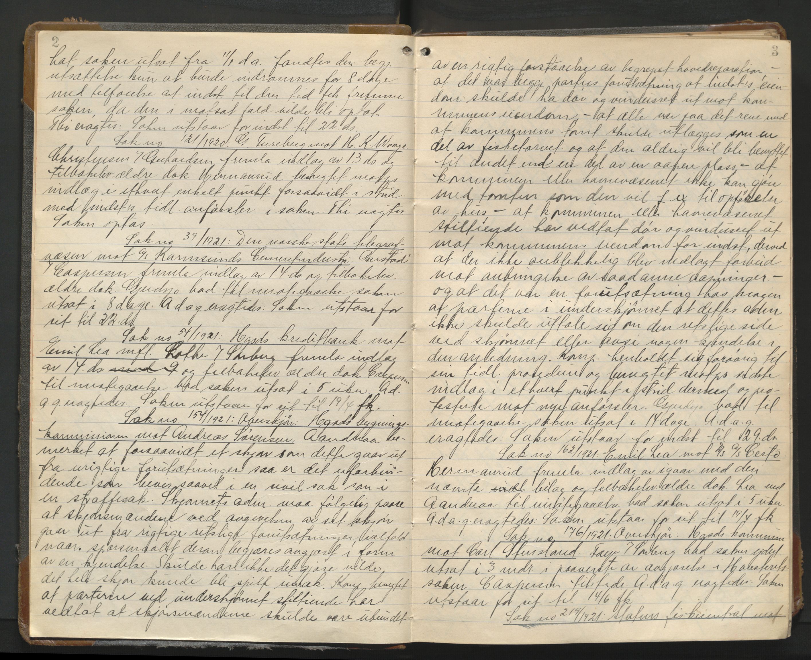 Haugesund tingrett, AV/SAST-A-101415/01/V/VA/L0016: Bytingsprotokoll, 1922-1923, p. 2-3