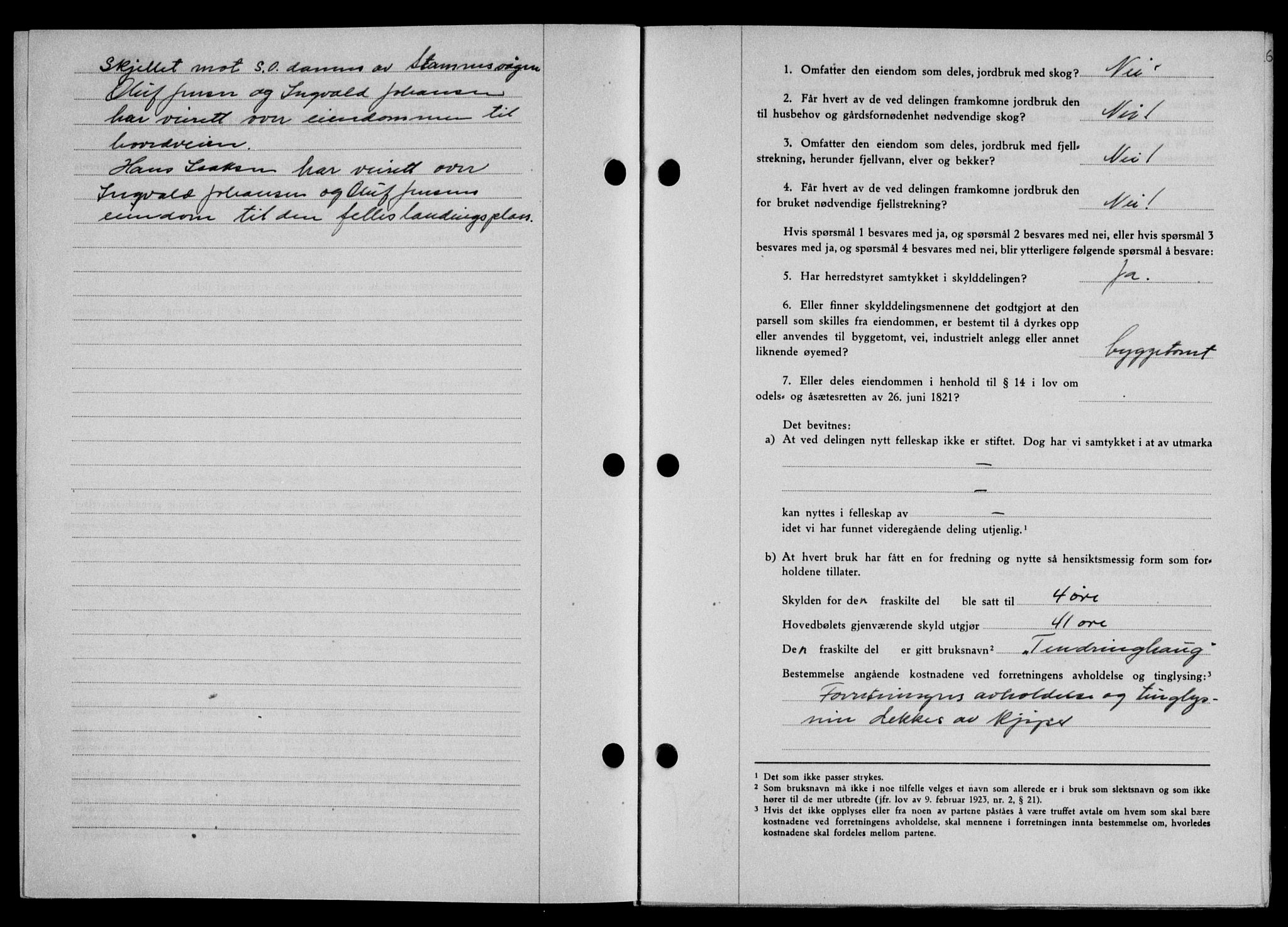 Lofoten sorenskriveri, SAT/A-0017/1/2/2C/L0014a: Mortgage book no. 14a, 1946-1946, Diary no: : 911/1946