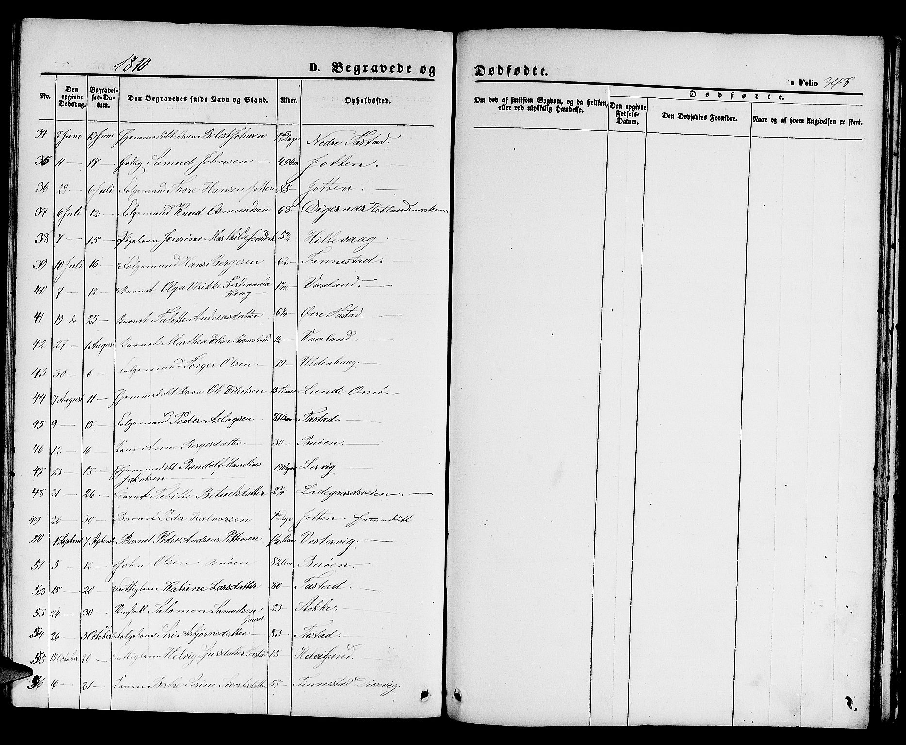 Hetland sokneprestkontor, SAST/A-101826/30/30BB/L0003: Parish register (copy) no. B 3, 1863-1877, p. 348