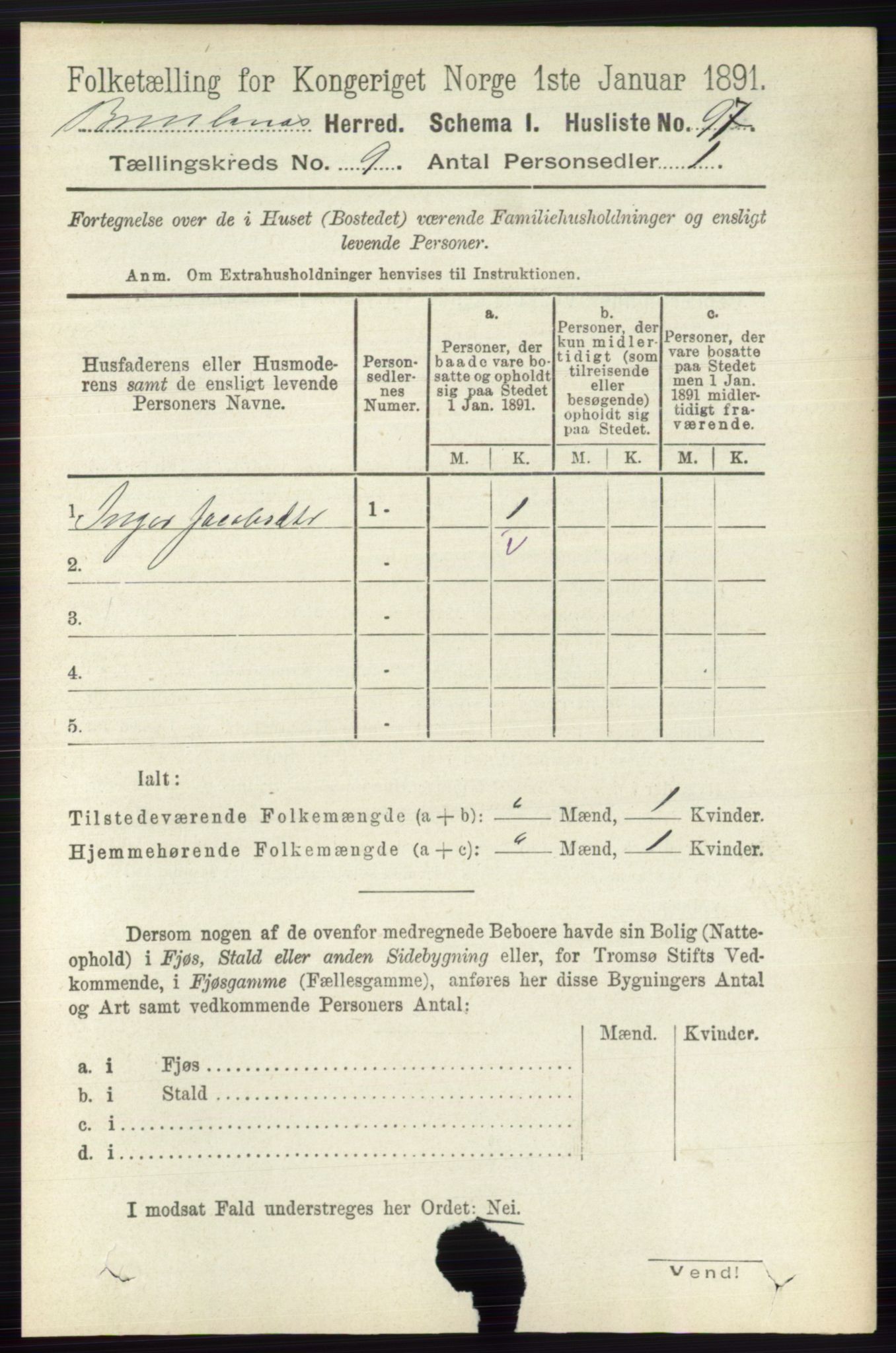 RA, 1891 census for 0726 Brunlanes, 1891, p. 4128