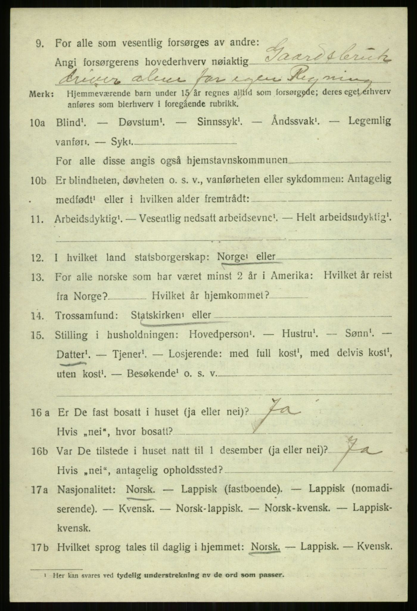 SATØ, 1920 census for Tromsøysund, 1920, p. 7265