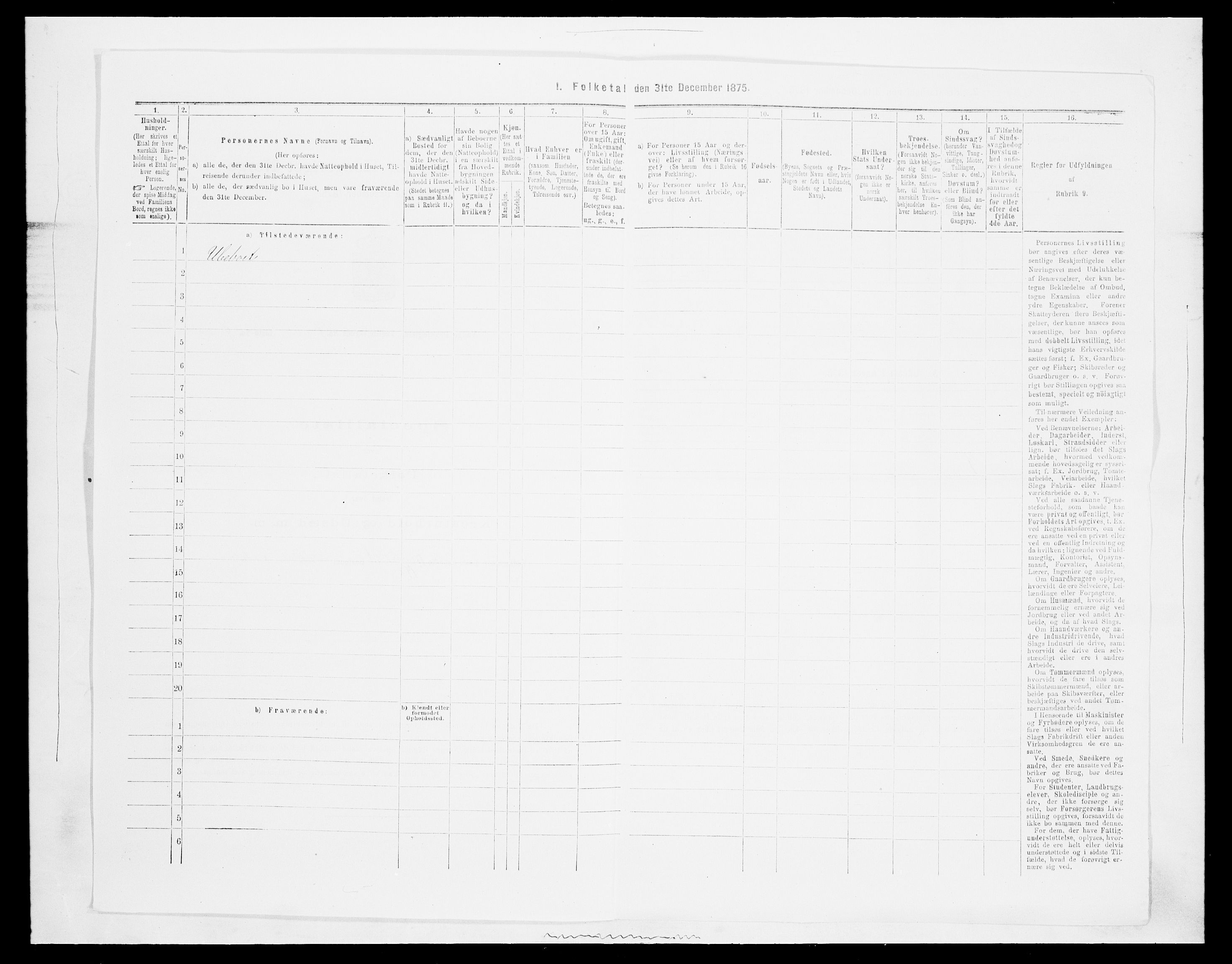 SAH, 1875 census for 0515P Vågå, 1875, p. 1270