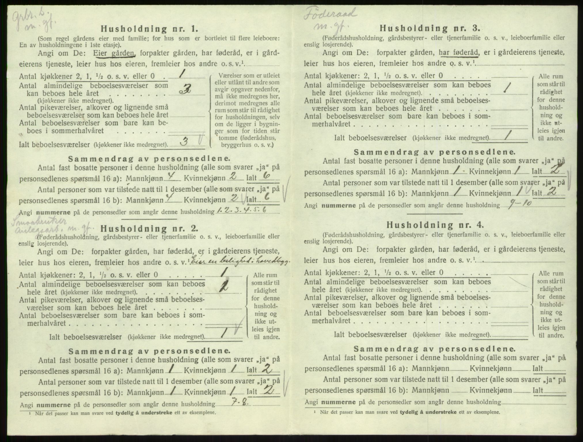 SAB, 1920 census for Lavik, 1920, p. 193