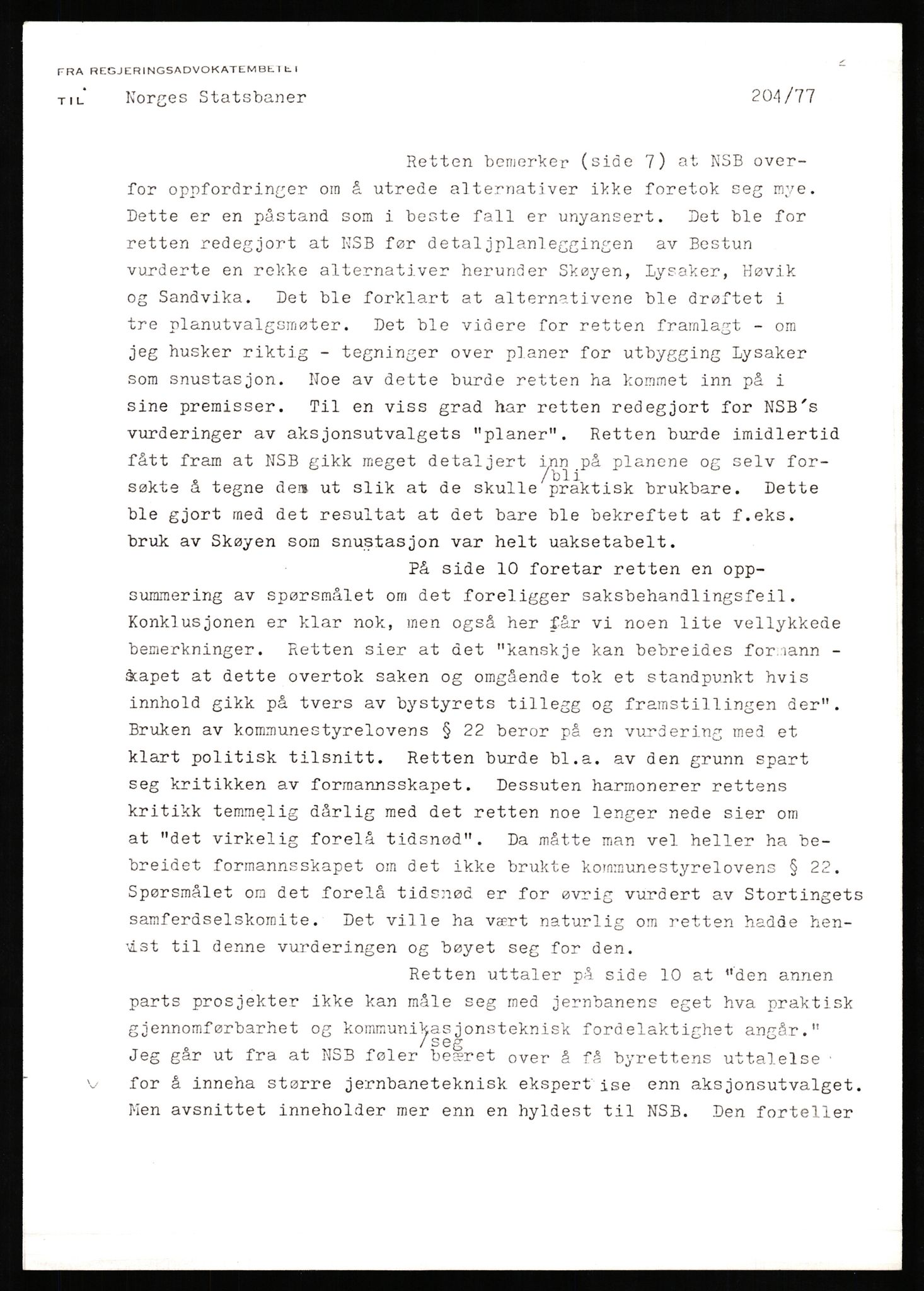 Norges statsbaner, Hovedadministrasjonen, Plankontoret for Oslo S, AV/RA-S-5410/D/L0171: Driftsbanegården. Øvrige driftsbanegårder, 1976-1978, p. 3