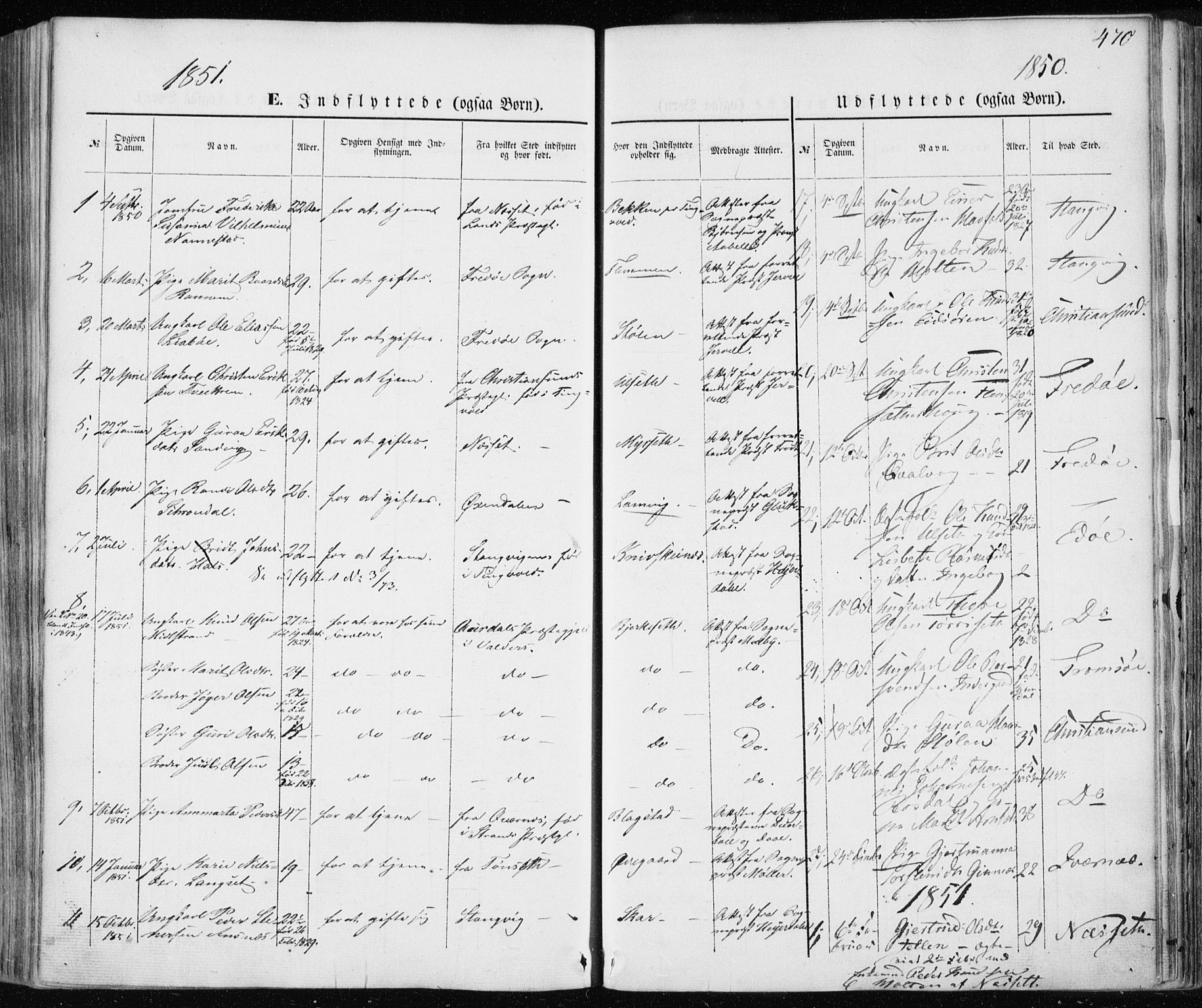 Ministerialprotokoller, klokkerbøker og fødselsregistre - Møre og Romsdal, SAT/A-1454/586/L0984: Parish register (official) no. 586A10, 1844-1856, p. 470