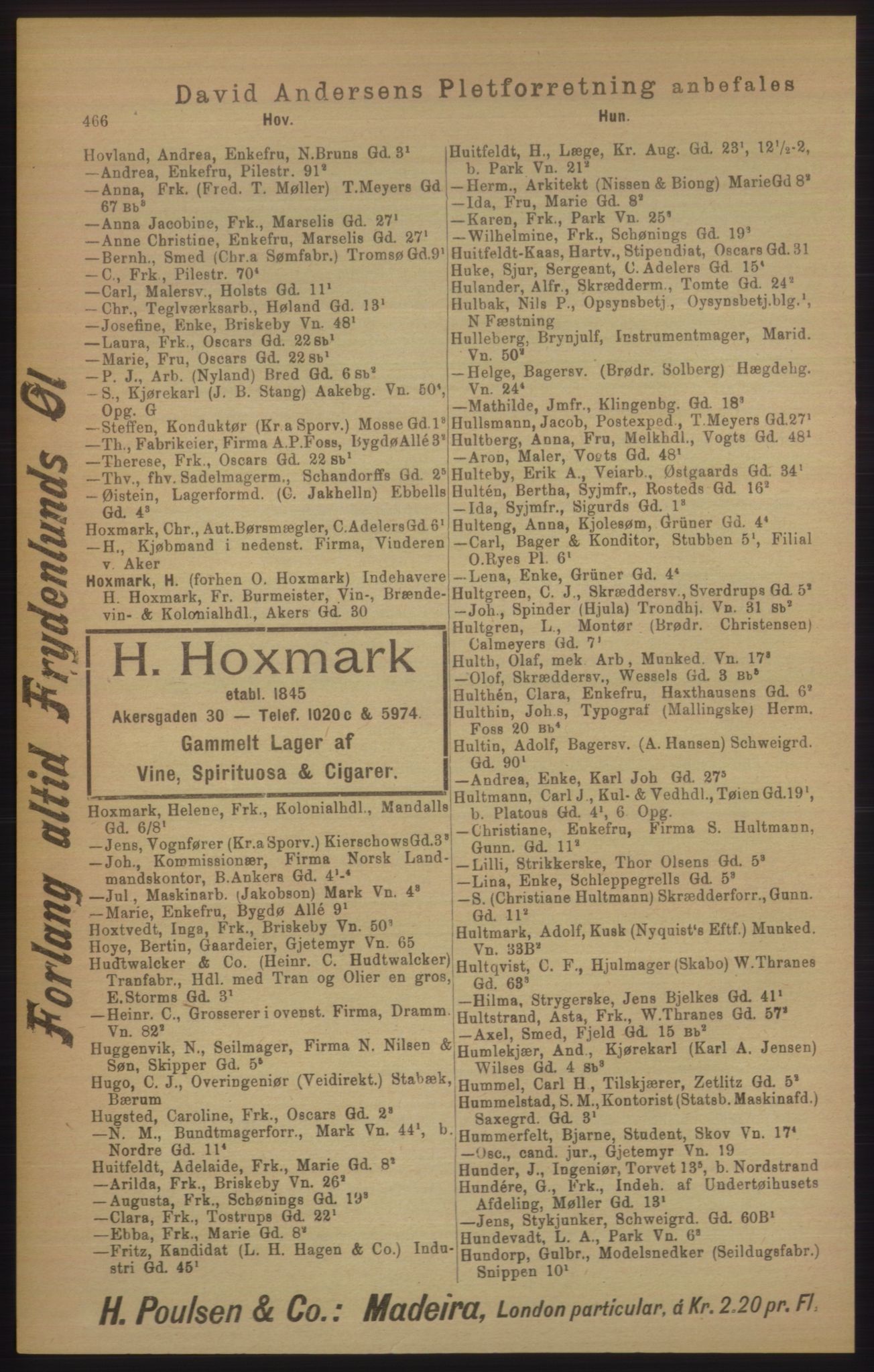 Kristiania/Oslo adressebok, PUBL/-, 1906, p. 466