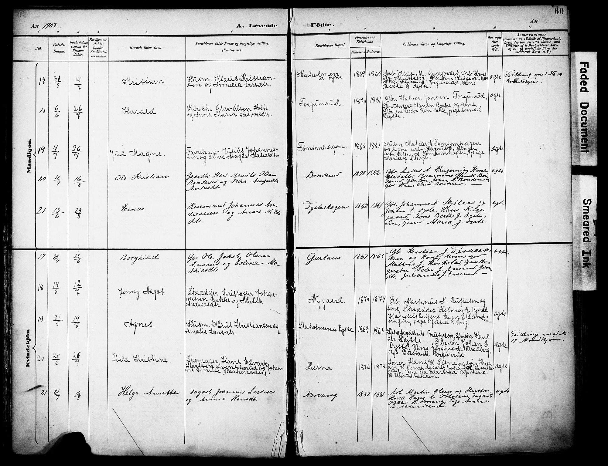 Vestre Toten prestekontor, AV/SAH-PREST-108/H/Ha/Haa/L0013: Parish register (official) no. 13, 1895-1911, p. 60