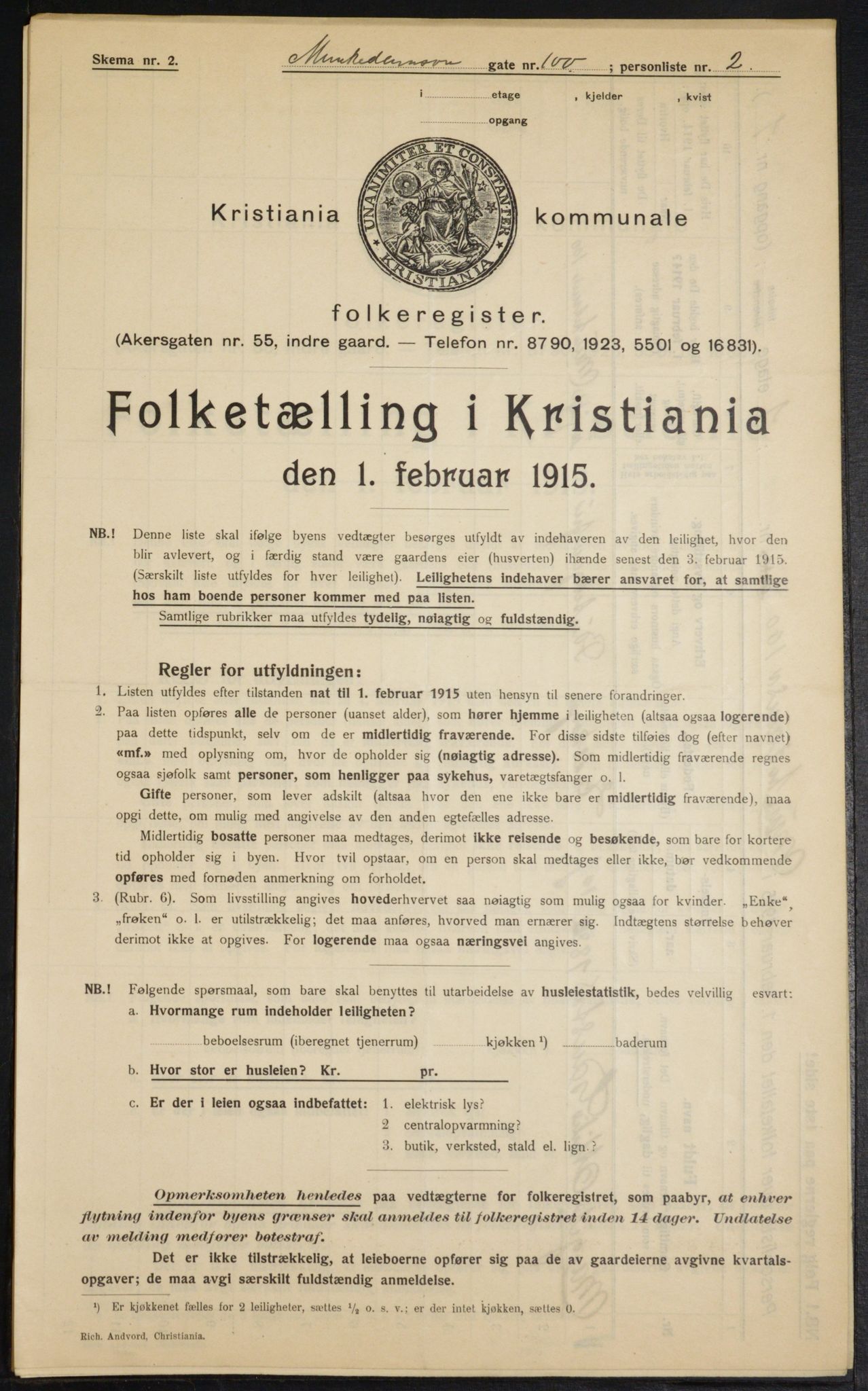 OBA, Municipal Census 1915 for Kristiania, 1915, p. 67371