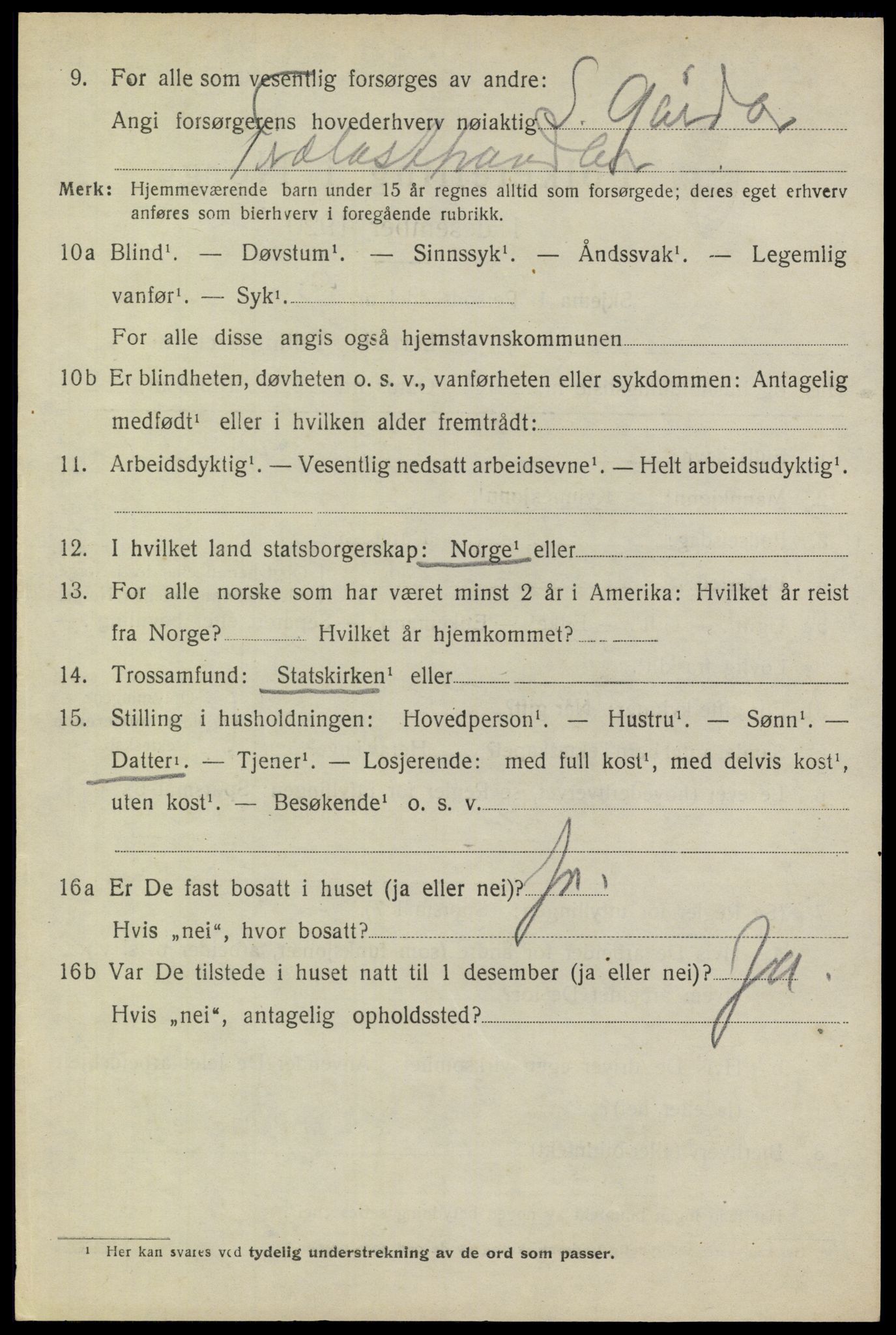 SAO, 1920 census for Aurskog, 1920, p. 4711