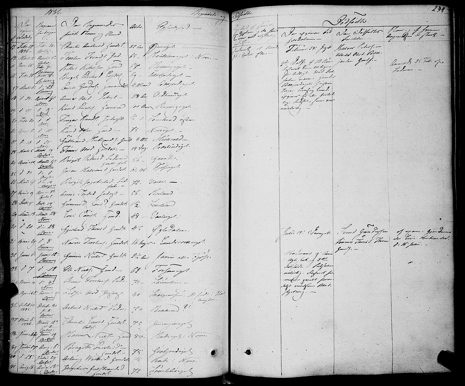 Rollag kirkebøker, AV/SAKO-A-240/F/Fa/L0007: Parish register (official) no. I 7, 1828-1847, p. 234