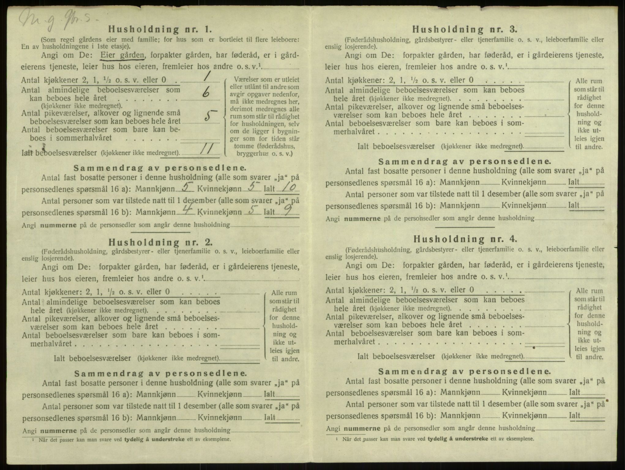SAB, 1920 census for Manger, 1920, p. 1180